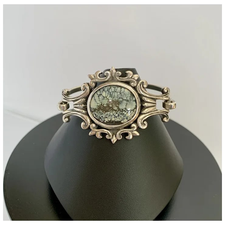 King Baby Sterling and Turquoise Bracelet - 3