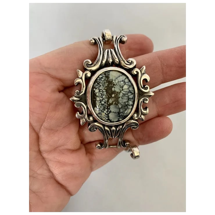 King Baby Sterling and Turquoise Bracelet - 4