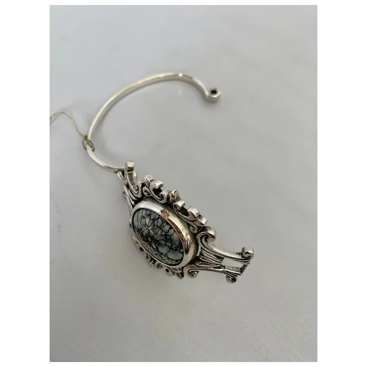 King Baby Sterling and Turquoise Bracelet - 6