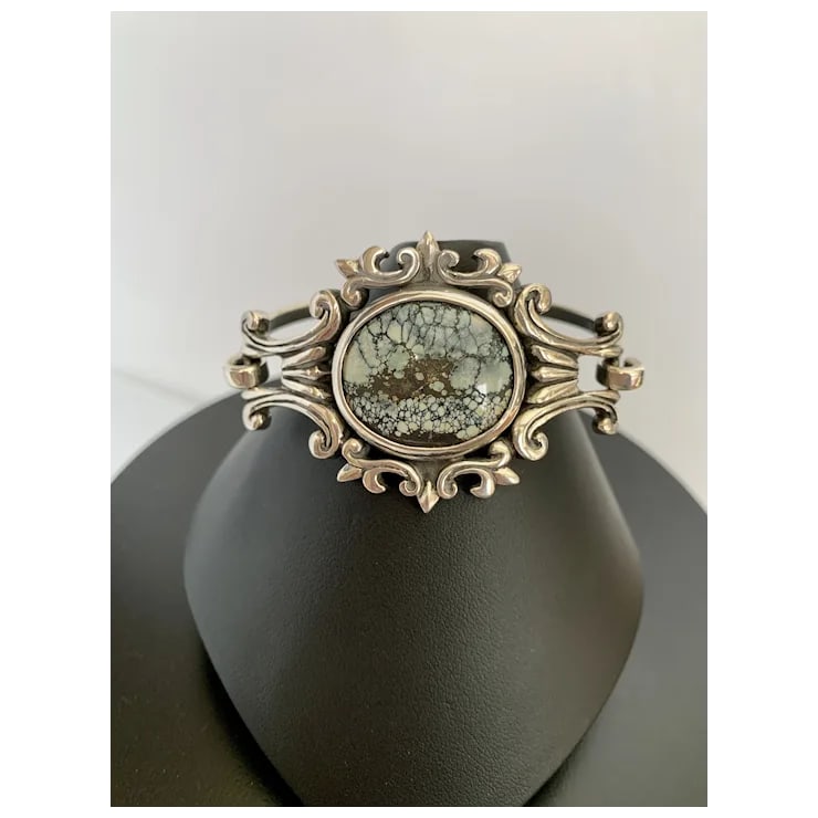 King Baby Sterling and Turquoise Bracelet - 8