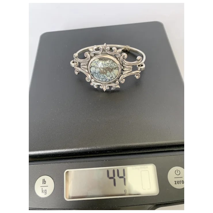 King Baby Sterling and Turquoise Bracelet - 9