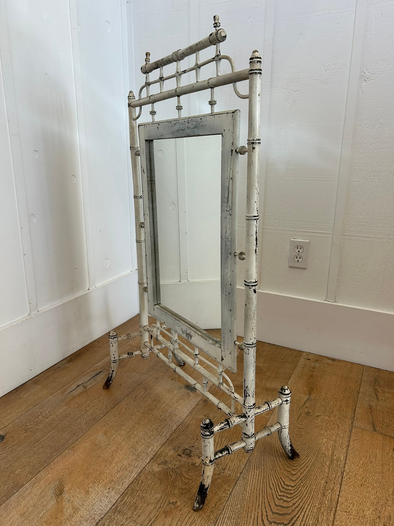 Antique French Faux Bamboo Mirror - 6