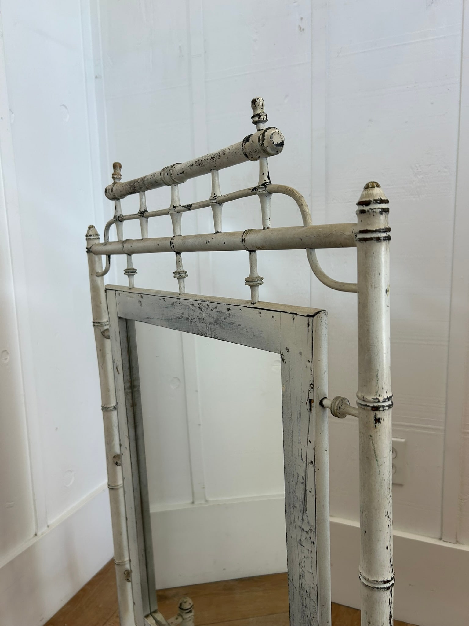 Antique French Faux Bamboo Mirror - 7