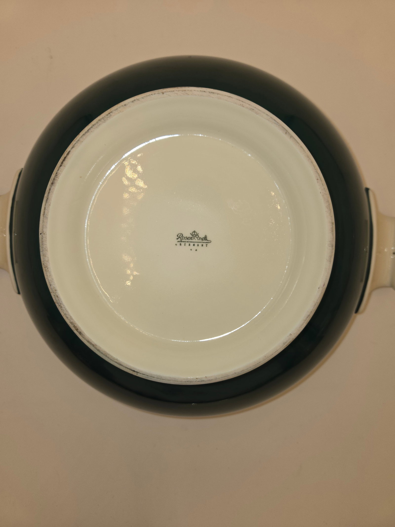 Rare Teal Tureen & Charger Plate - European Porcelain Covered Serving Dish by Rosenthal - 7
