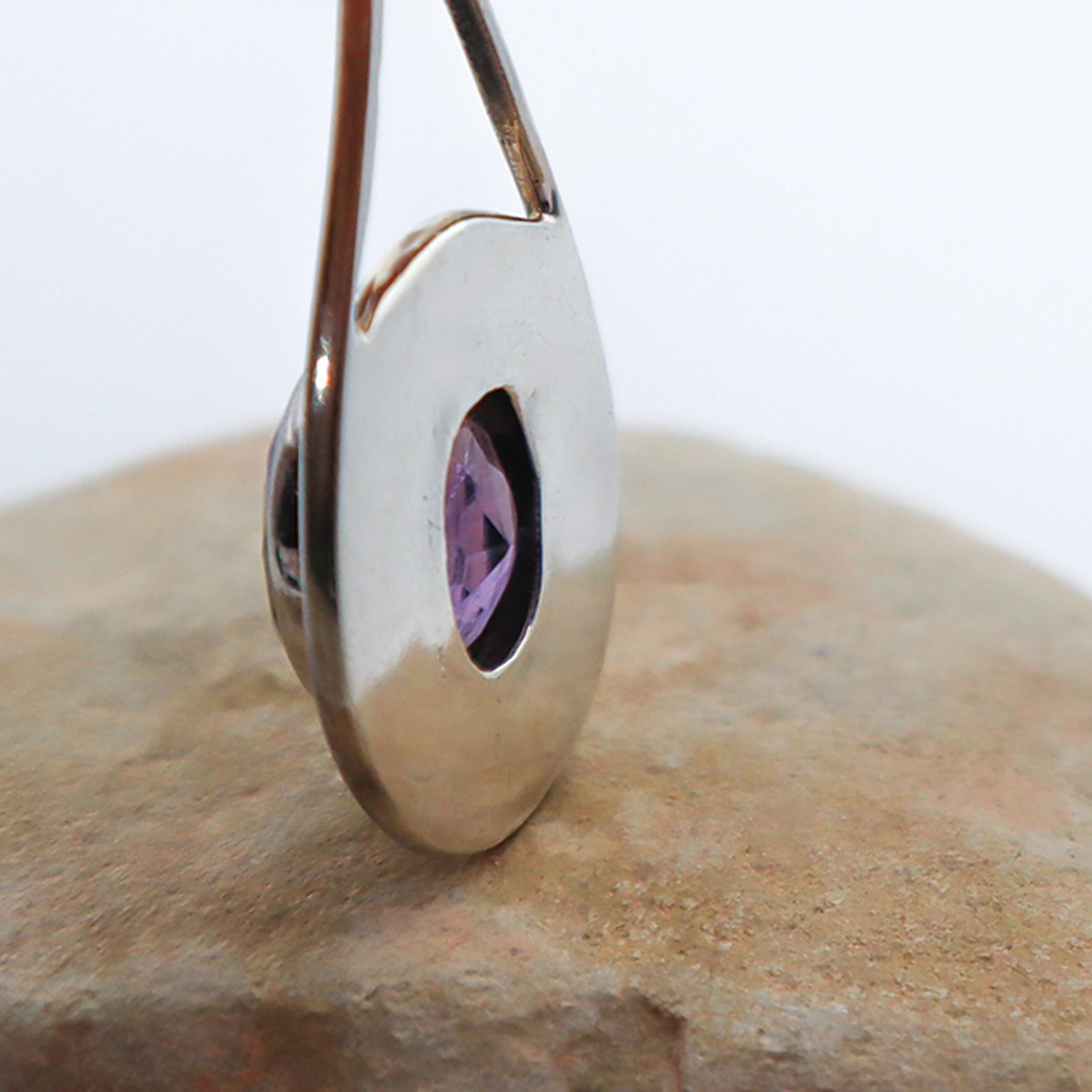 Amethyst Brilliant Oval Cut in Sterling Silver - 4