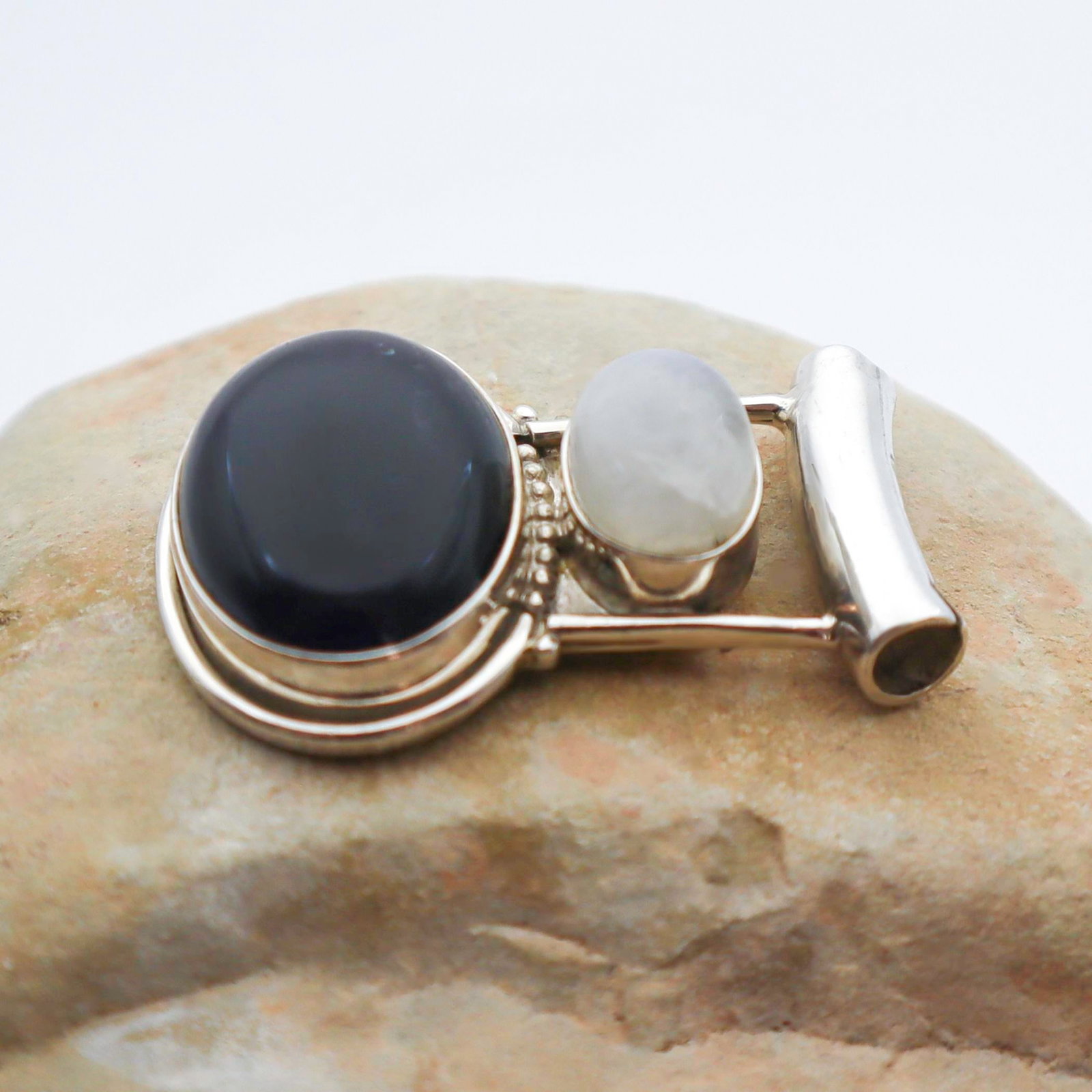 Deep Purple Amethyst With Moonstone in Sterling Silver - 6