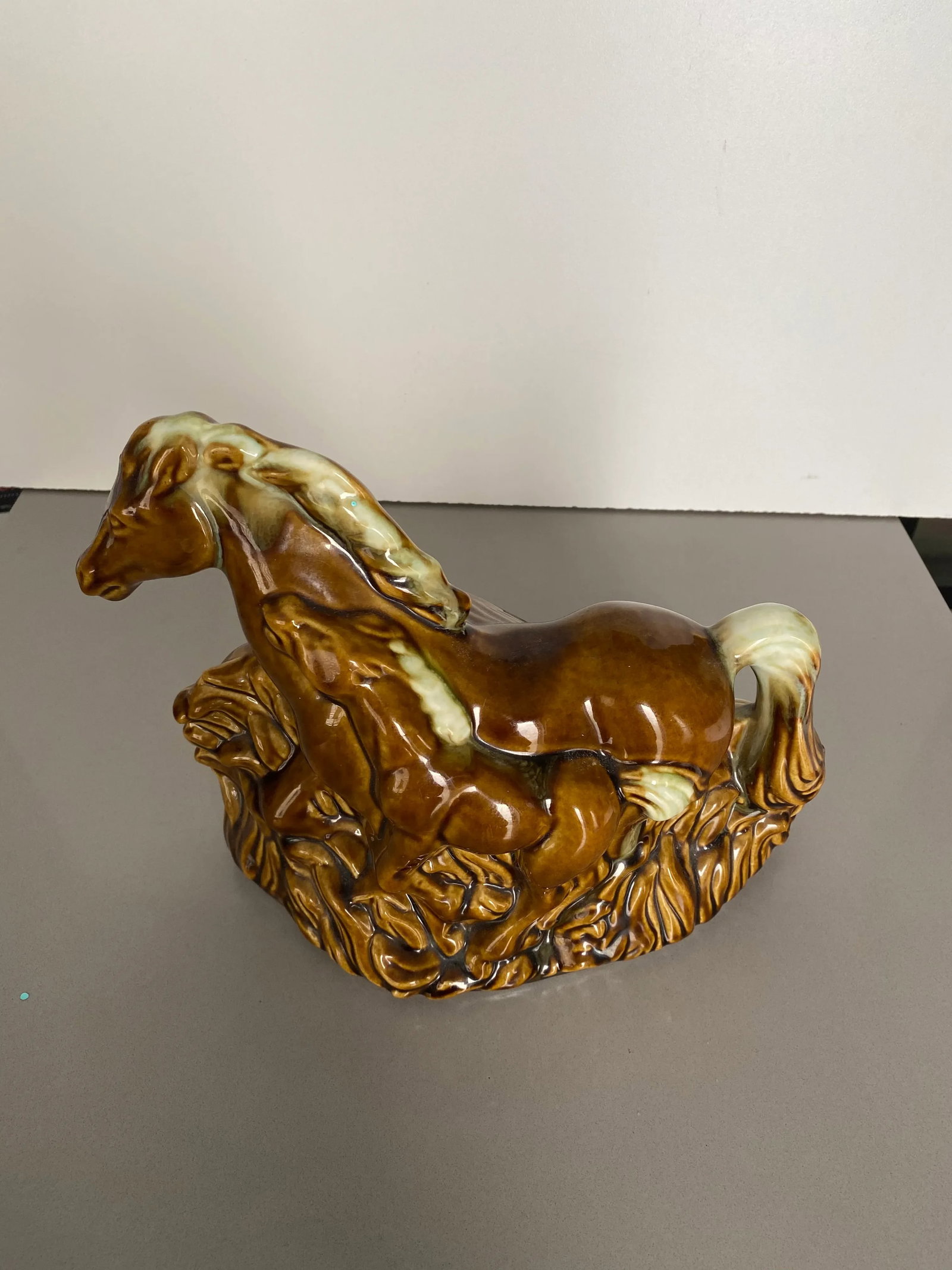1950s Ceramic Palomino Horse Lamp - 3