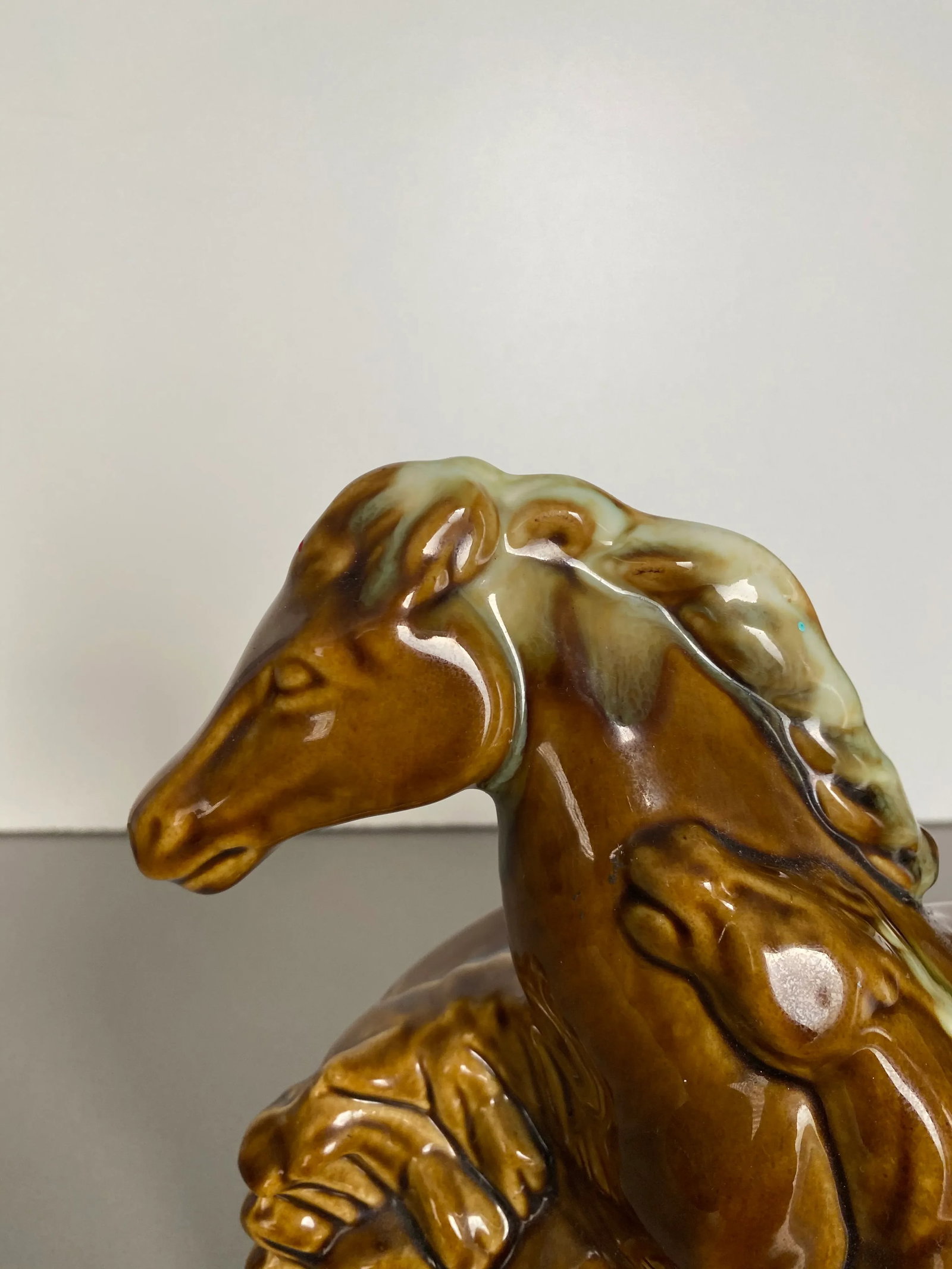 1950s Ceramic Palomino Horse Lamp - 6