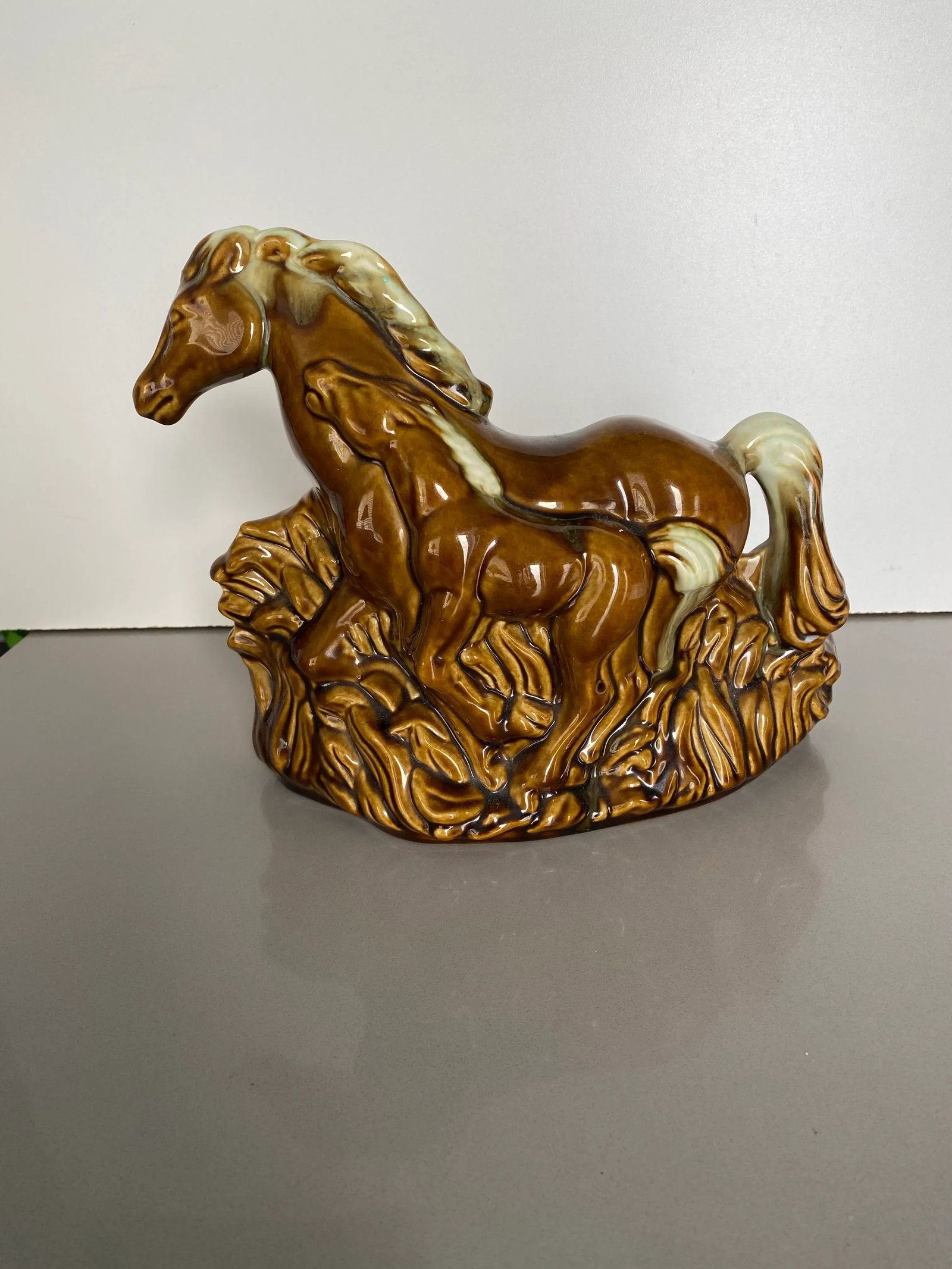 1950s Ceramic Palomino Horse Lamp - 8