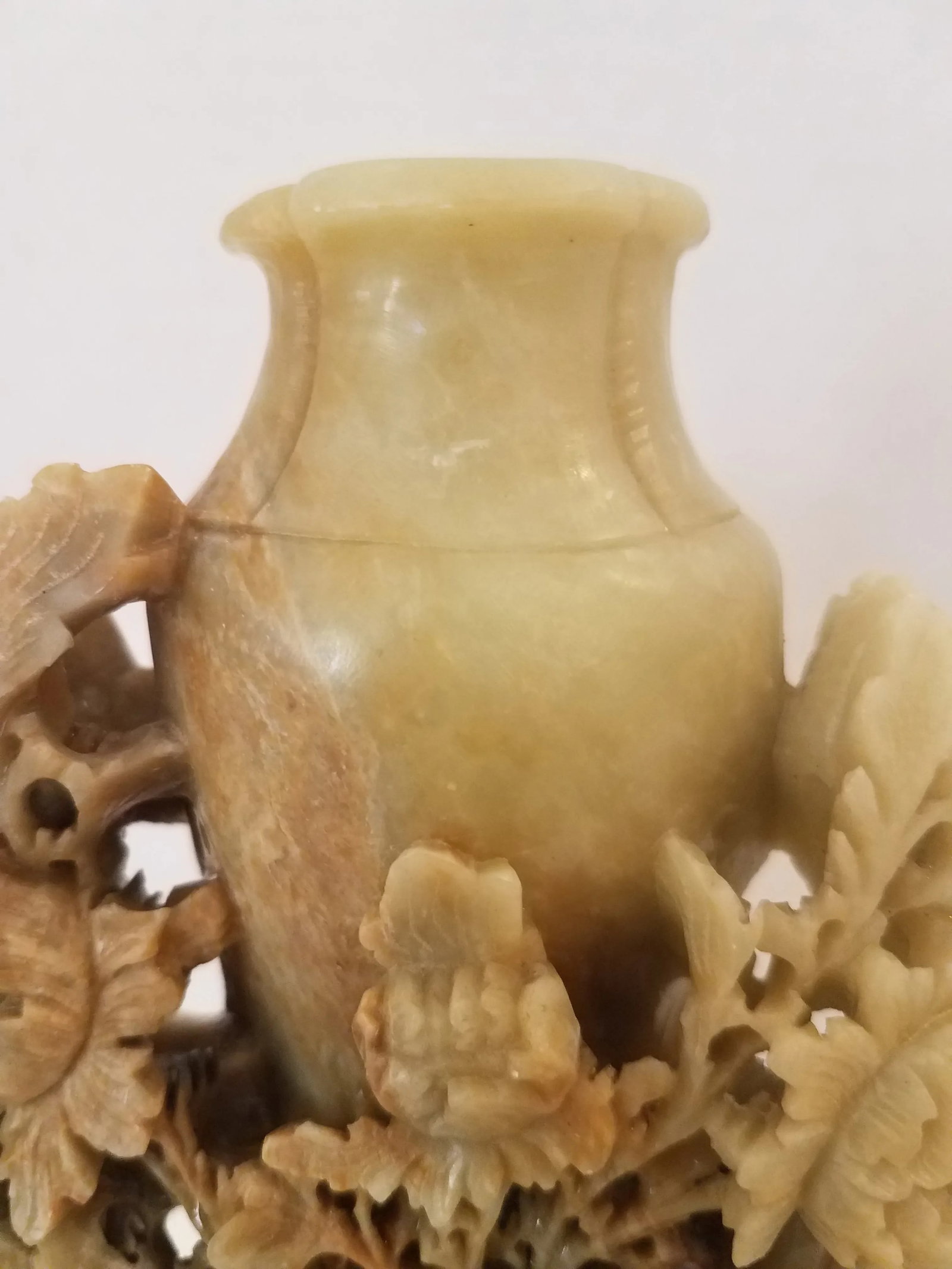 Vintage 1950s Hetian Soap Stone Chinese Hongshan Culture Hand Carved Incense Burner - 3