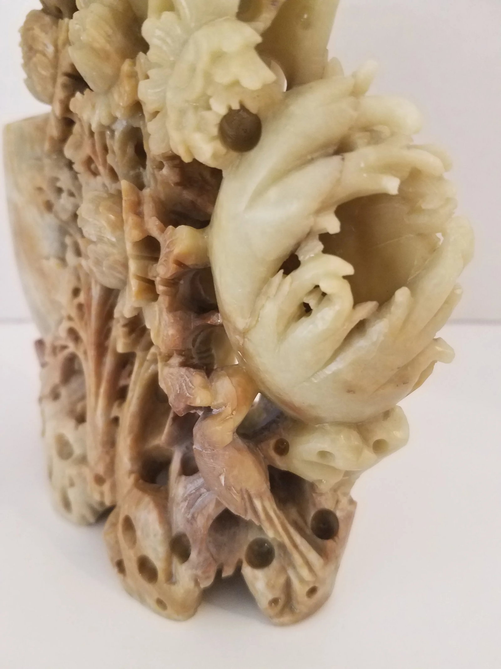 Vintage 1950s Hetian Soap Stone Chinese Hongshan Culture Hand Carved Incense Burner - 5