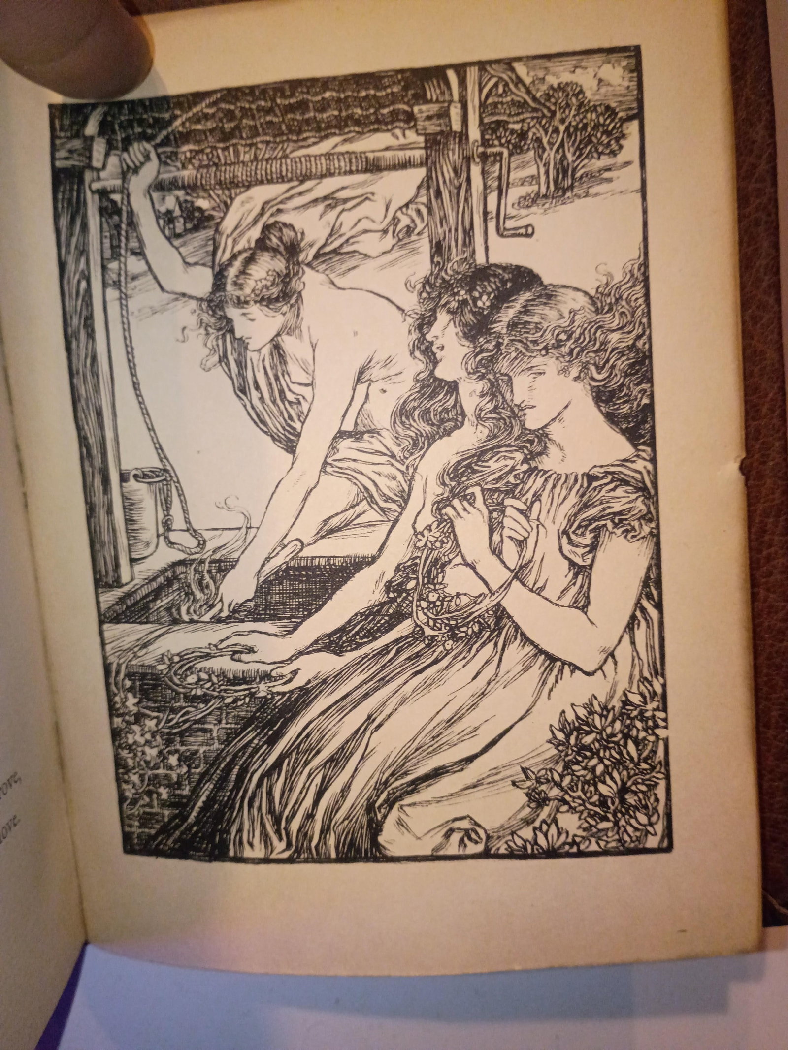 Signed Shakespeare's Sonnets One of a Kind Full Leather Artisan Hand-Bound, 1899, Art Nouveau Illust - 11