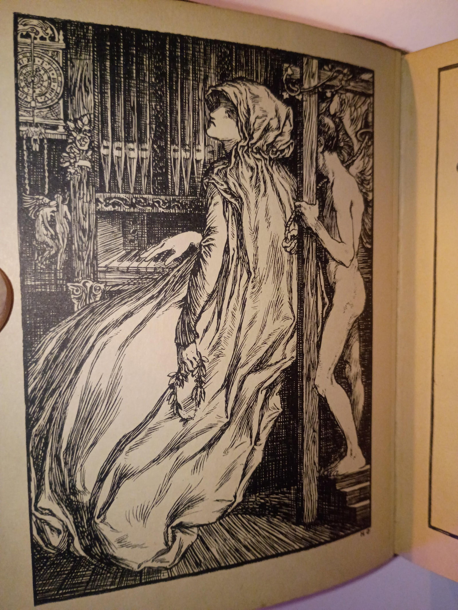 Signed Shakespeare's Sonnets One of a Kind Full Leather Artisan Hand-Bound, 1899, Art Nouveau Illust - 7