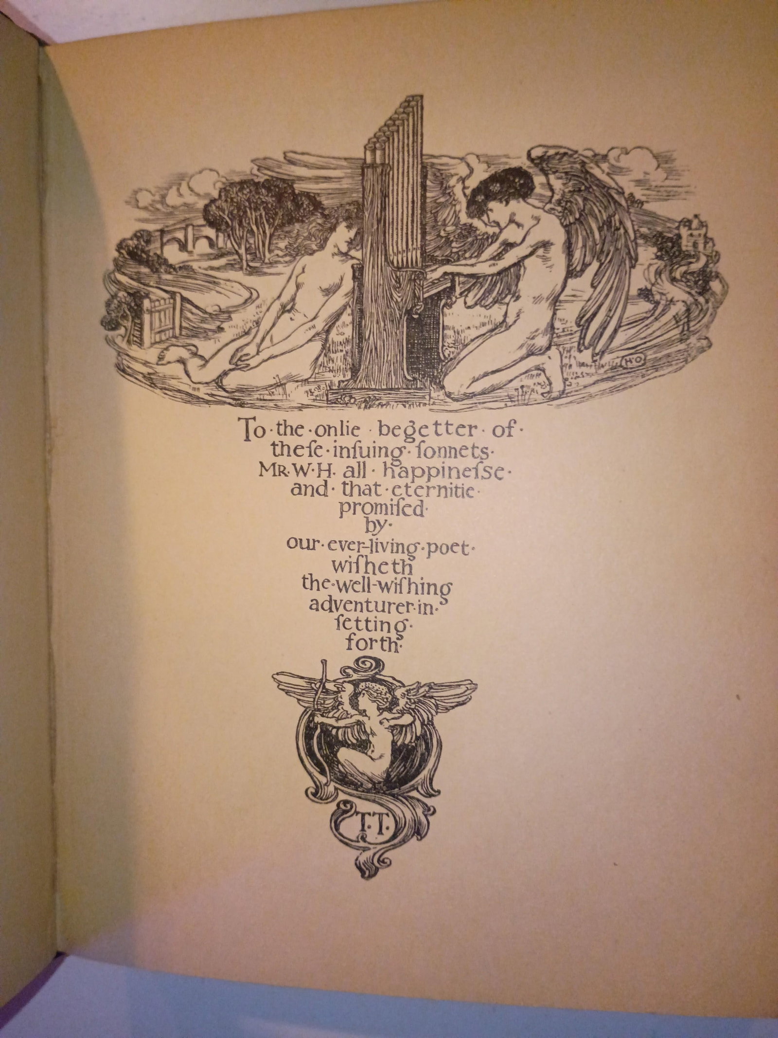Signed Shakespeare's Sonnets One of a Kind Full Leather Artisan Hand-Bound, 1899, Art Nouveau Illust - 8
