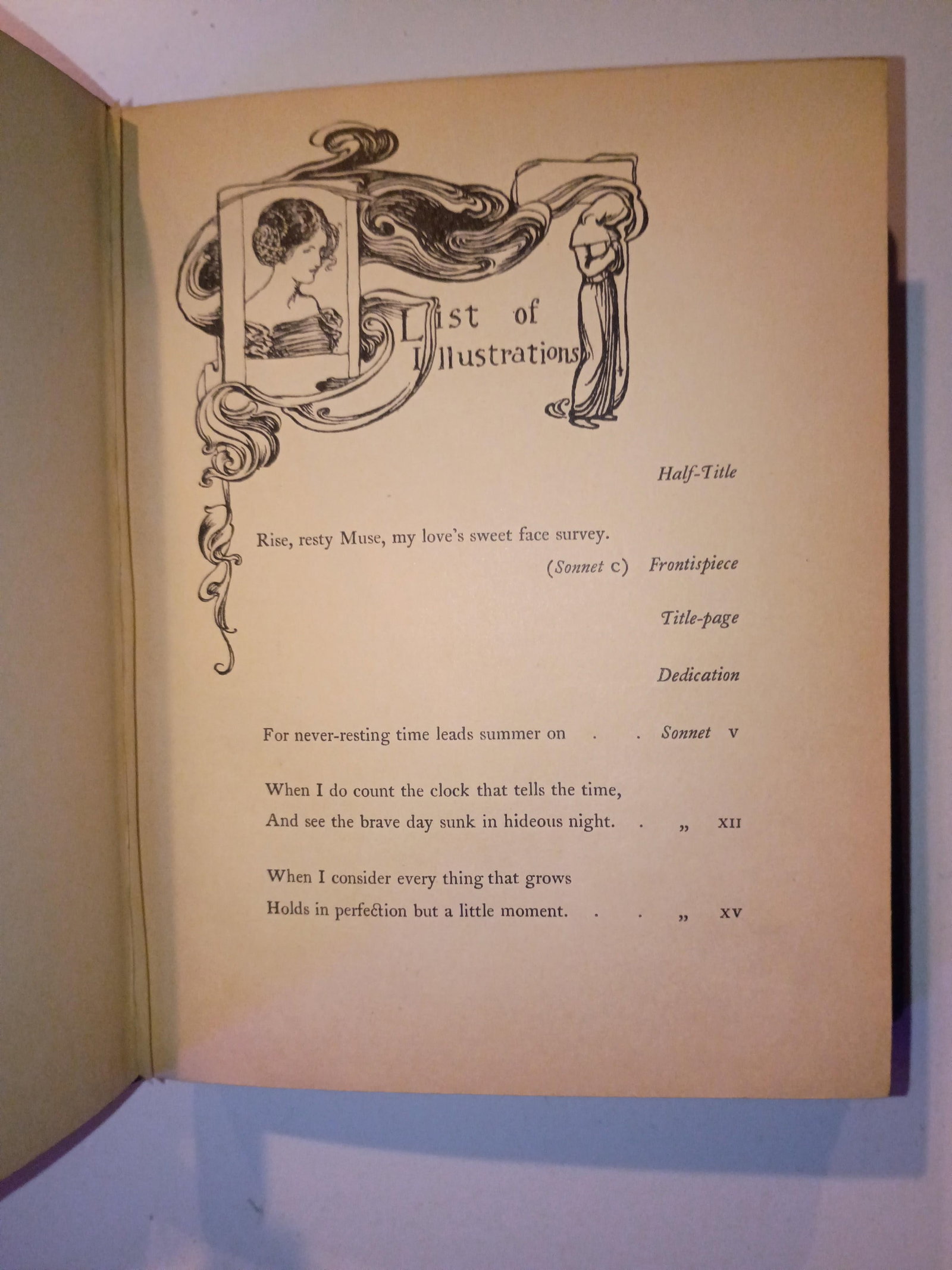 Signed Shakespeare's Sonnets One of a Kind Full Leather Artisan Hand-Bound, 1899, Art Nouveau Illust - 9