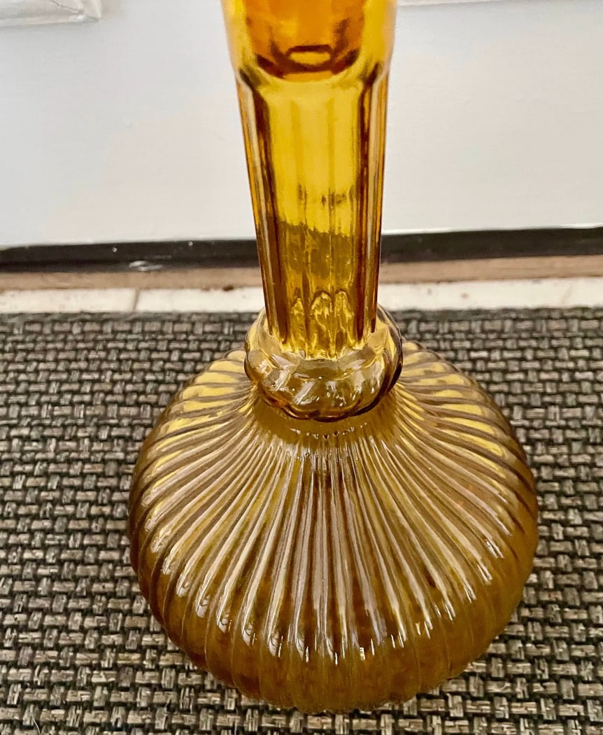 1960s Amber-Colored Decanter - Made in Italy - 5