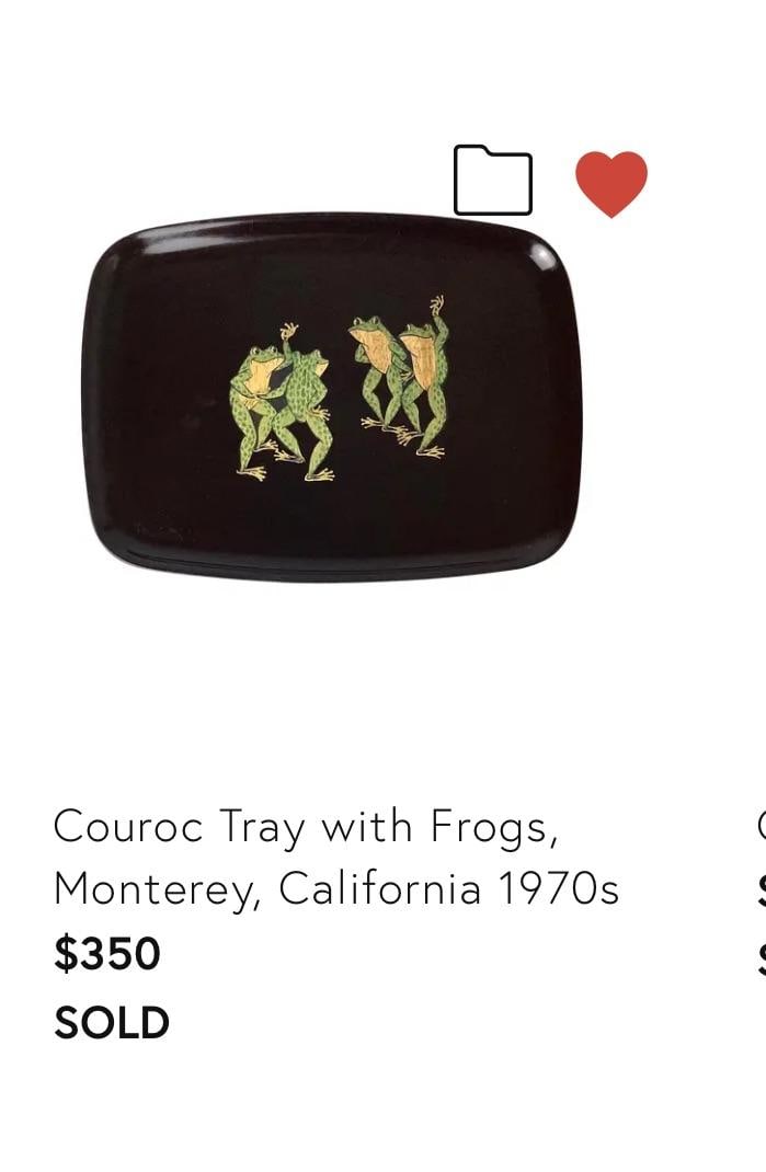 Mid Century Modern Couroc Dancing Frogs Tray in Phenolic - Rare Tray! - 5