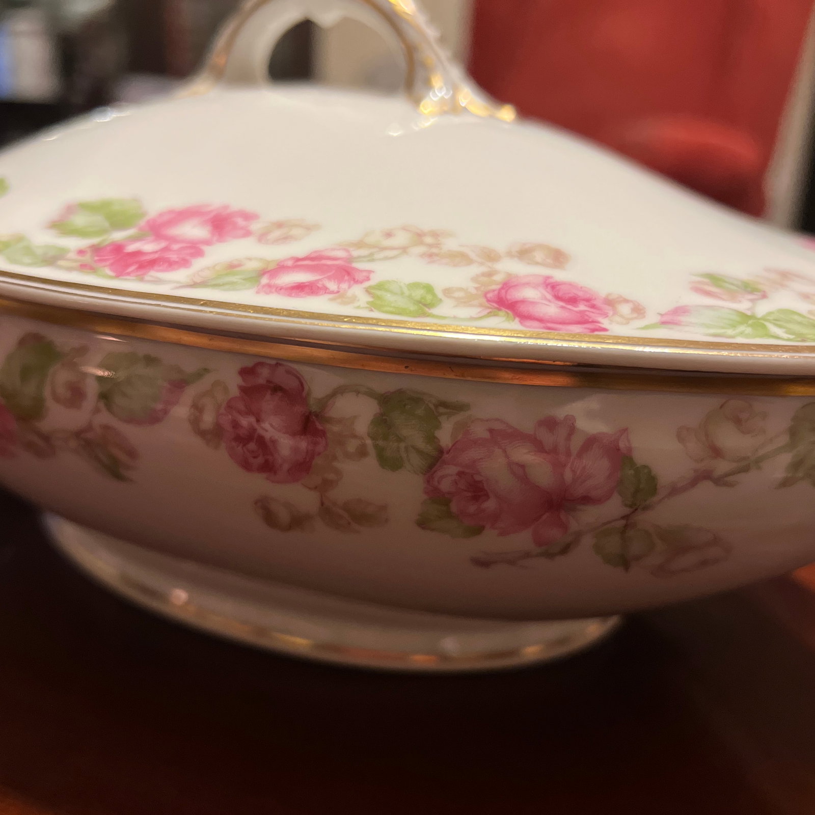1900s Haviland Limoges for Dulin & Martin Footed Tureen Featuring Roses - 10