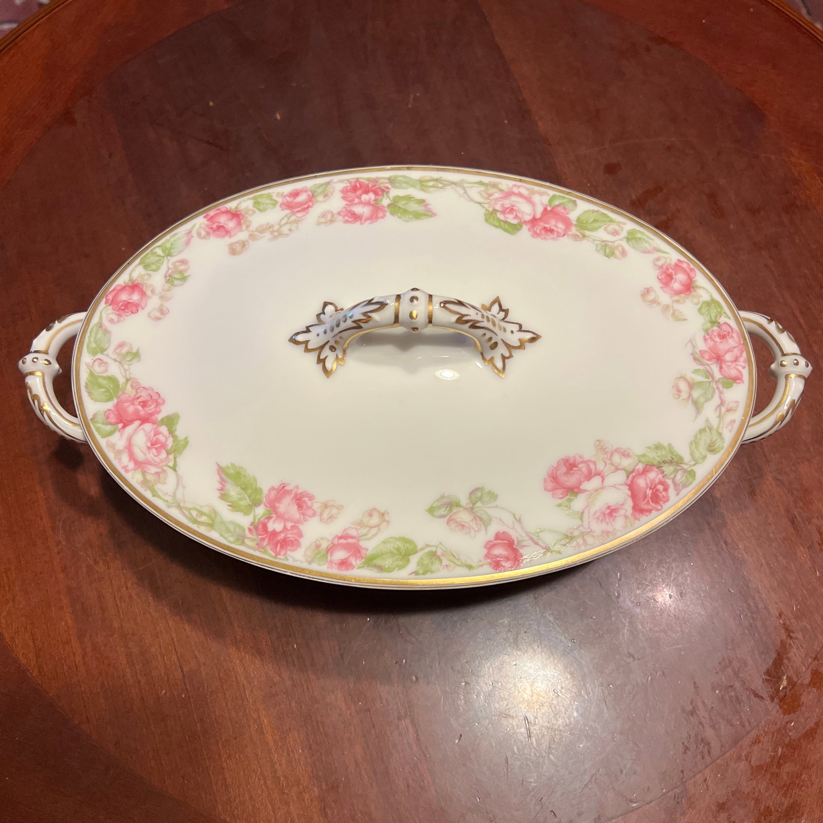 1900s Haviland Limoges for Dulin & Martin Footed Tureen Featuring Roses - 2