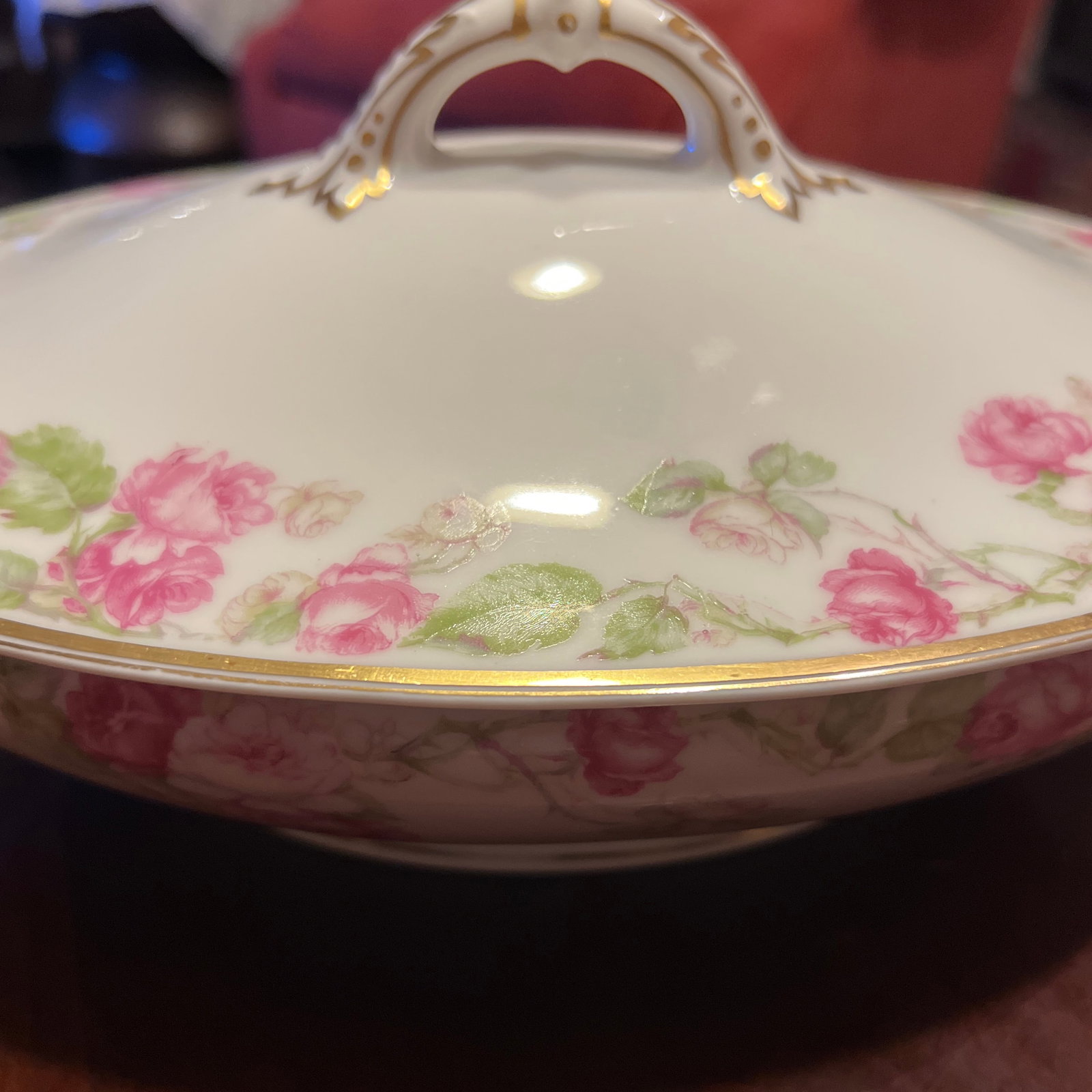 1900s Haviland Limoges for Dulin & Martin Footed Tureen Featuring Roses - 3