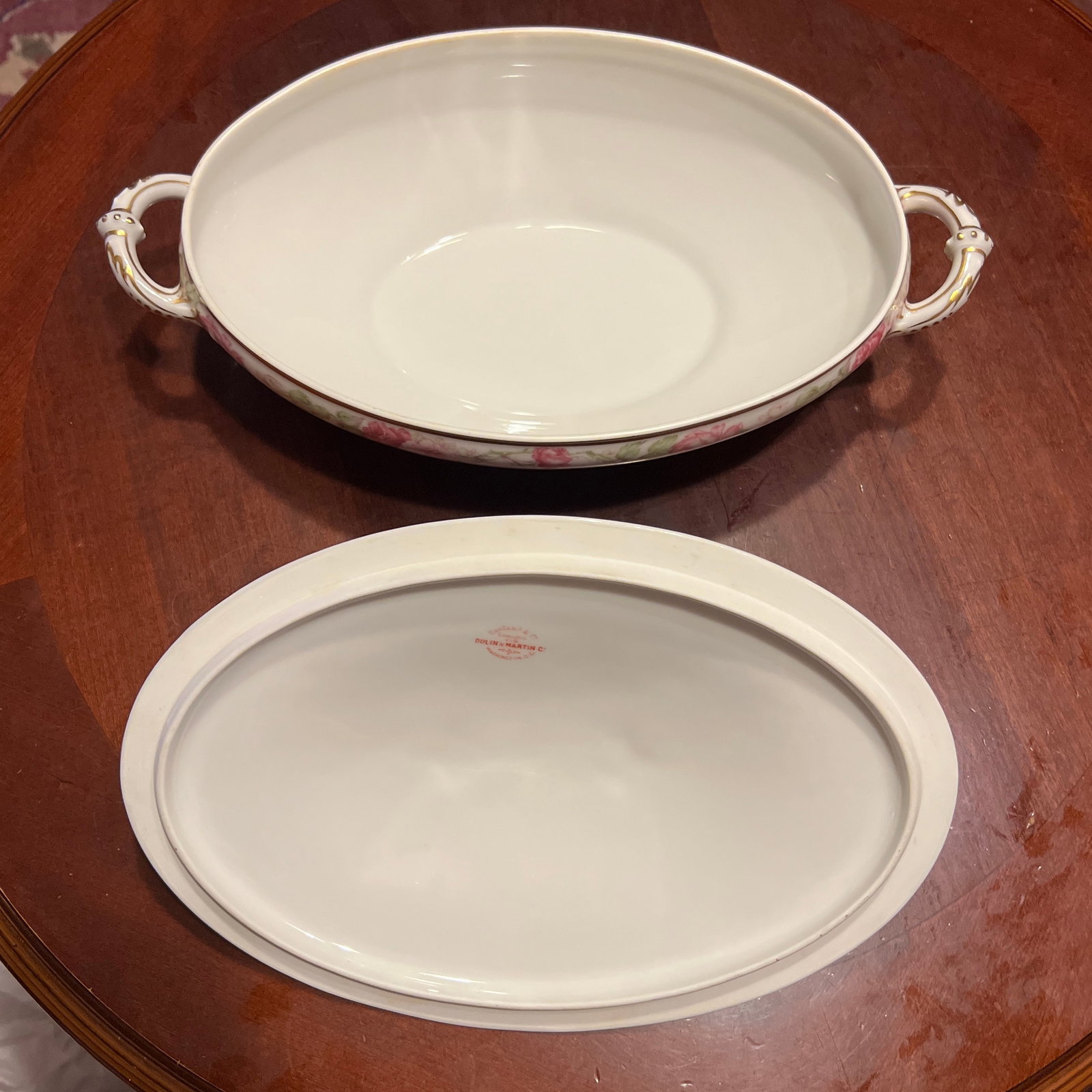 1900s Haviland Limoges for Dulin & Martin Footed Tureen Featuring Roses - 6