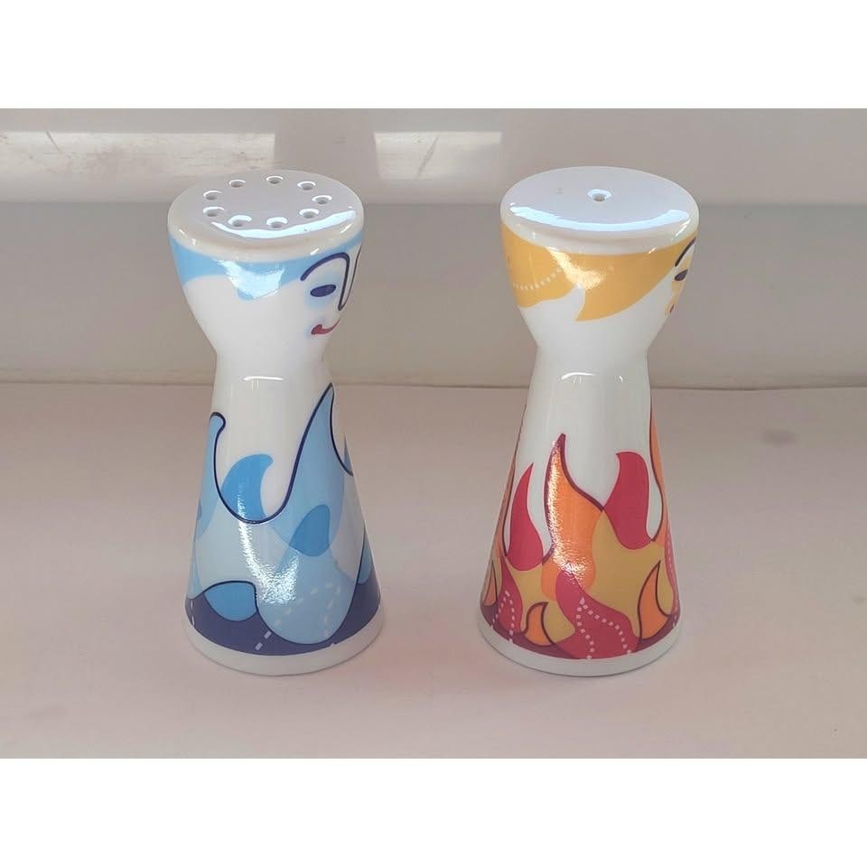 Vintage Ritzenhoff Mr Salt Mrs Pepper Shakers Carl Van Ommen 2004 - 3
