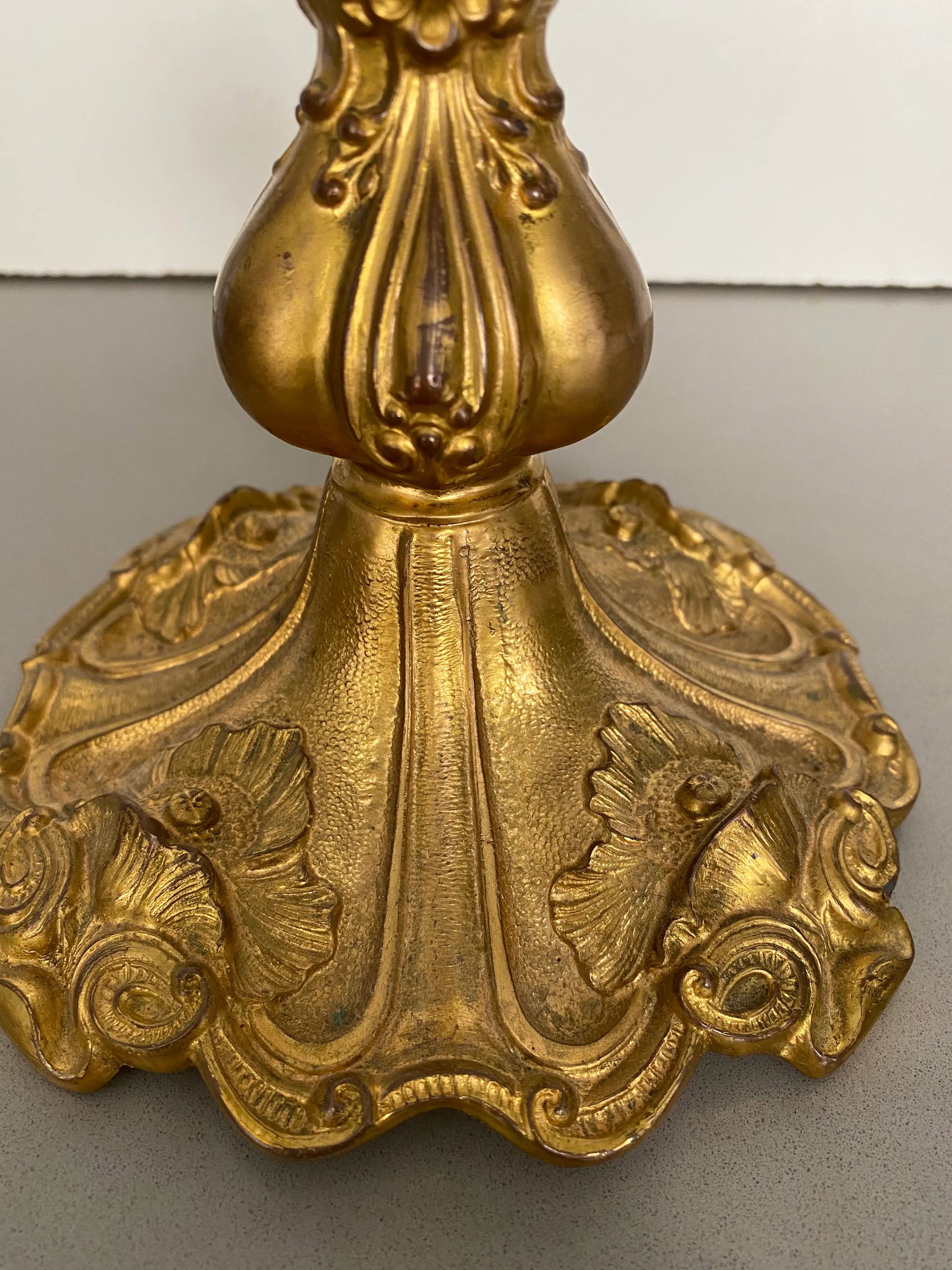 Late 19th Century French Bronze Doire Candlestick Fragment - 3