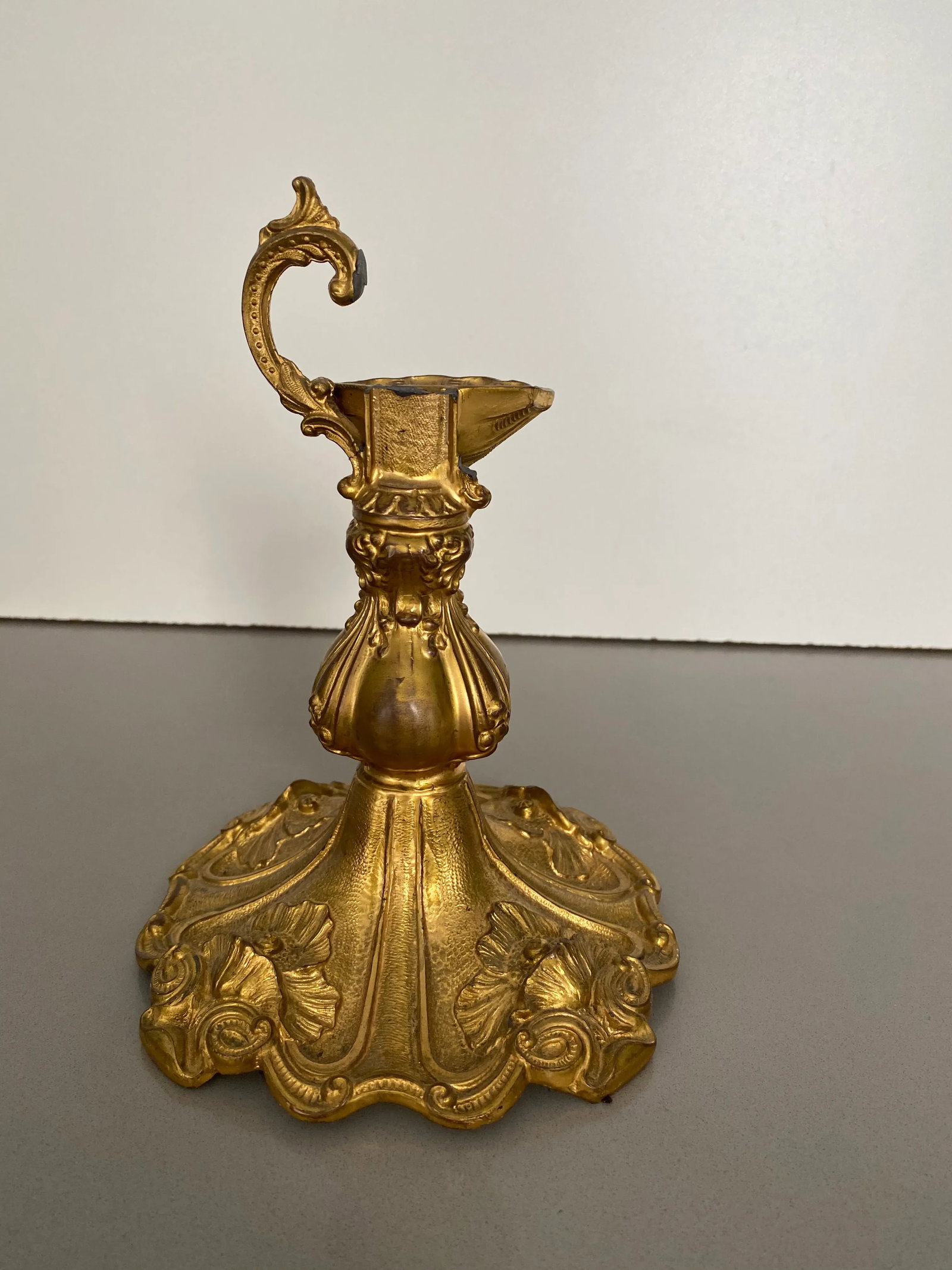 Late 19th Century French Bronze Doire Candlestick Fragment - 5