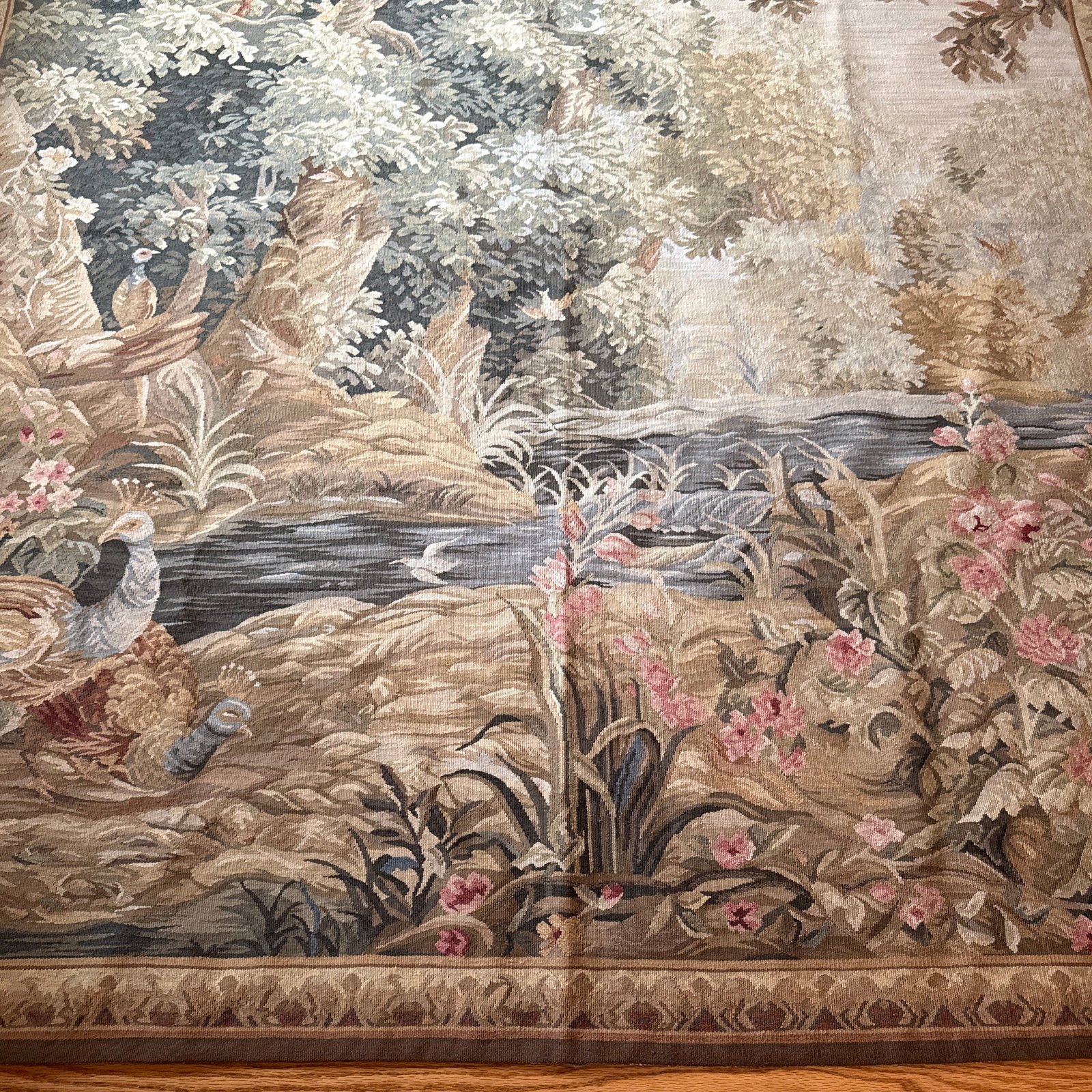 Beautiful Vintage Large Wool Tapestry Made for Ethan Allen - 7