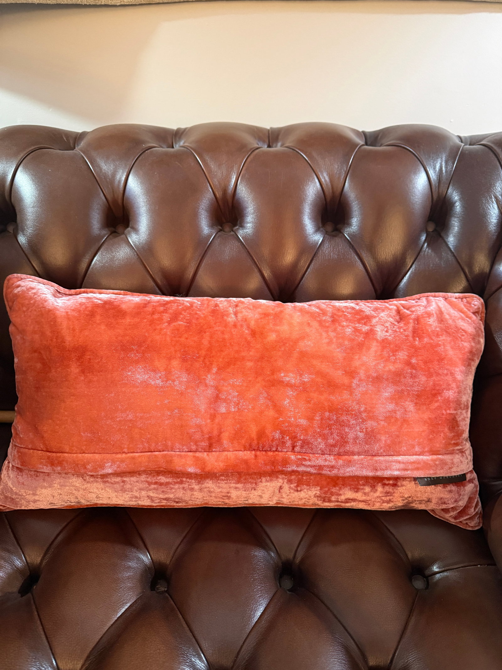 Anke Drechsel Silk Velvet Boudoir Pillow 12x24 Hand Made - 5