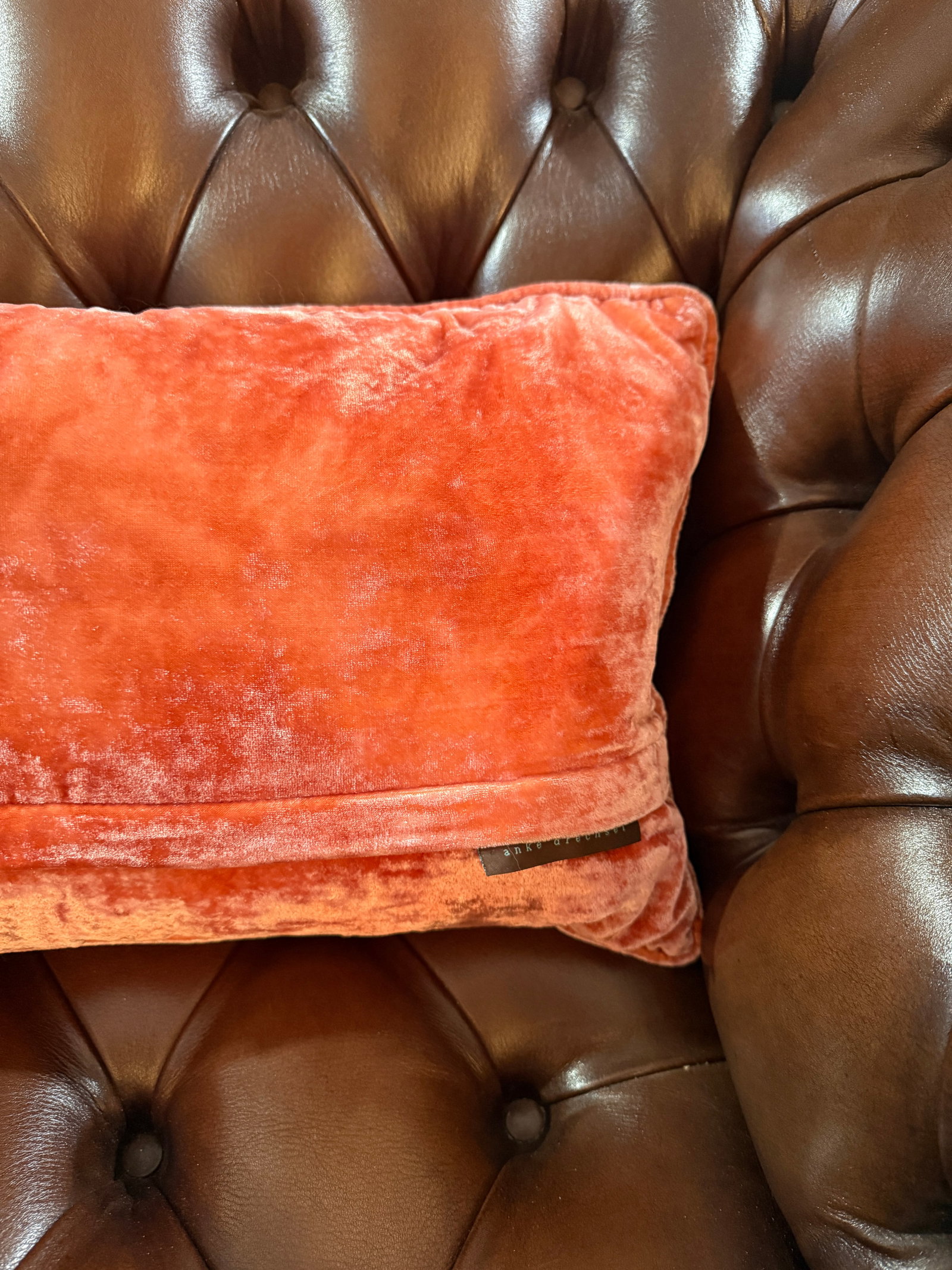 Anke Drechsel Silk Velvet Boudoir Pillow 12x24 Hand Made - 6