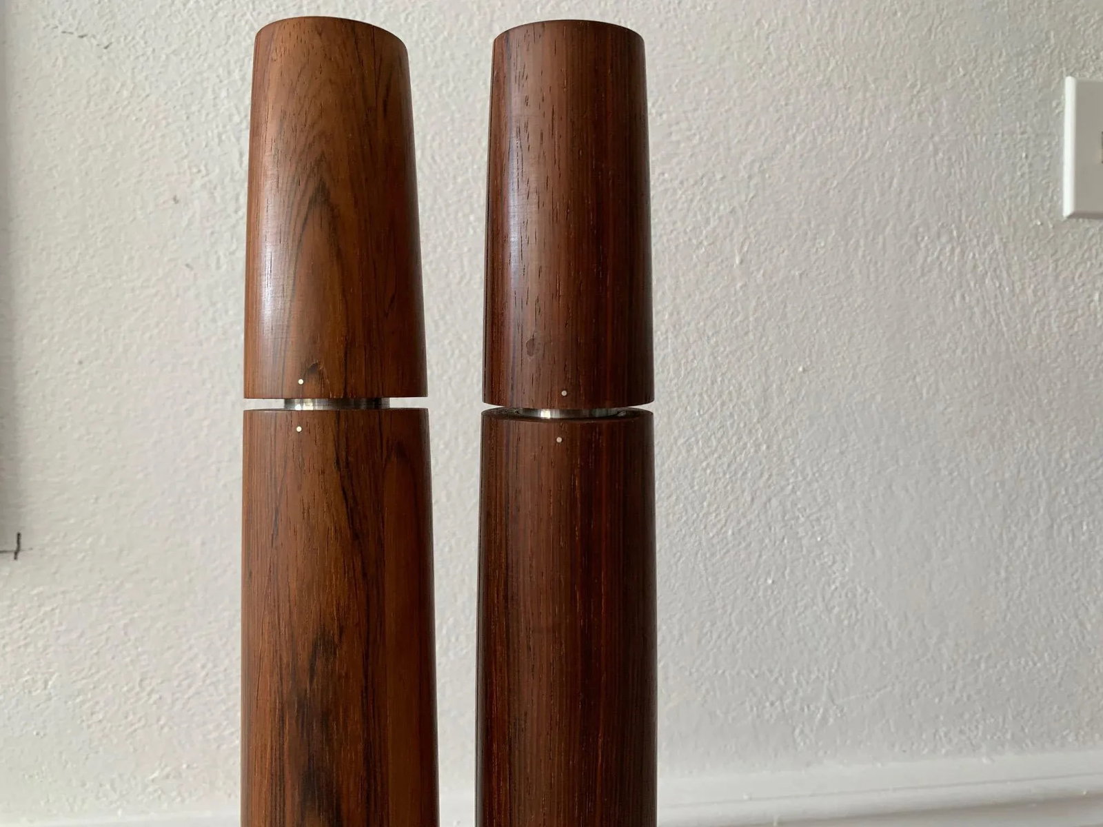 1964 Mid-Century Modern Danish-Style Ronson Varaflame Rosewood Candlesticks - Pair - 2