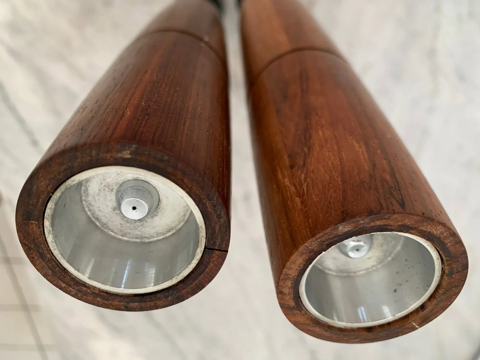 1964 Mid-Century Modern Danish-Style Ronson Varaflame Rosewood Candlesticks - Pair - 6