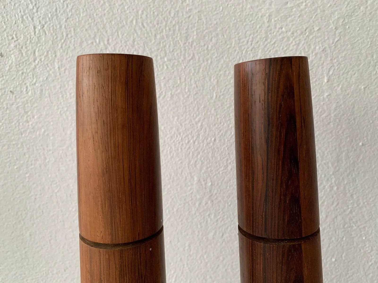 1964 Mid-Century Modern Danish-Style Ronson Varaflame Rosewood Candlesticks - Pair - 8