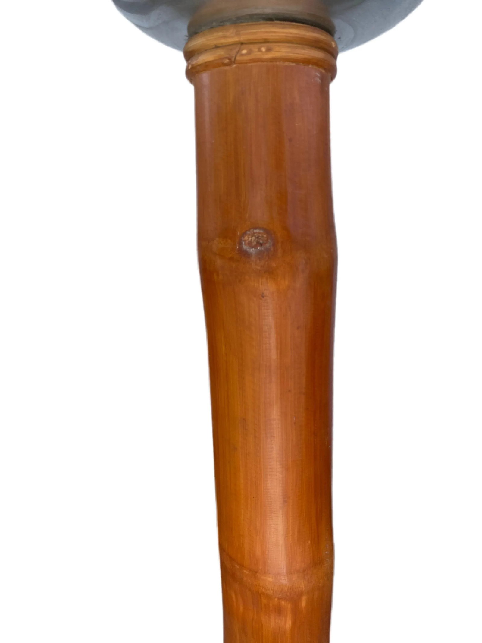 French Art Deco Bamboo and Chrome Floor Lamp - 4