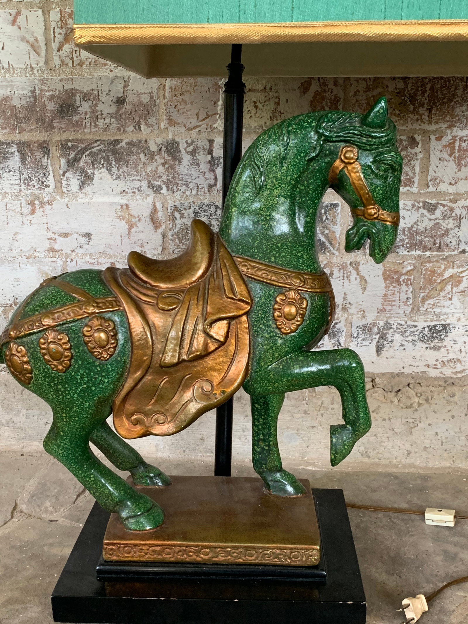 1950's Frederick Cooper Tang Horse Lamp With Shade - 3