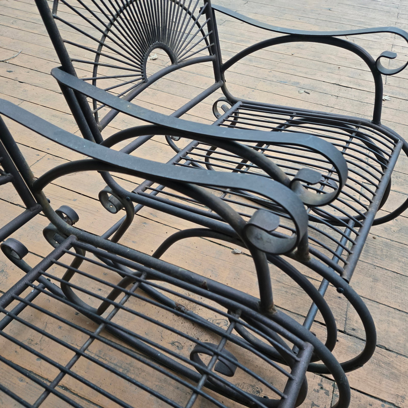 Late 20th Century Metal Outdoor Rocking Chairs Set of 4 - 4
