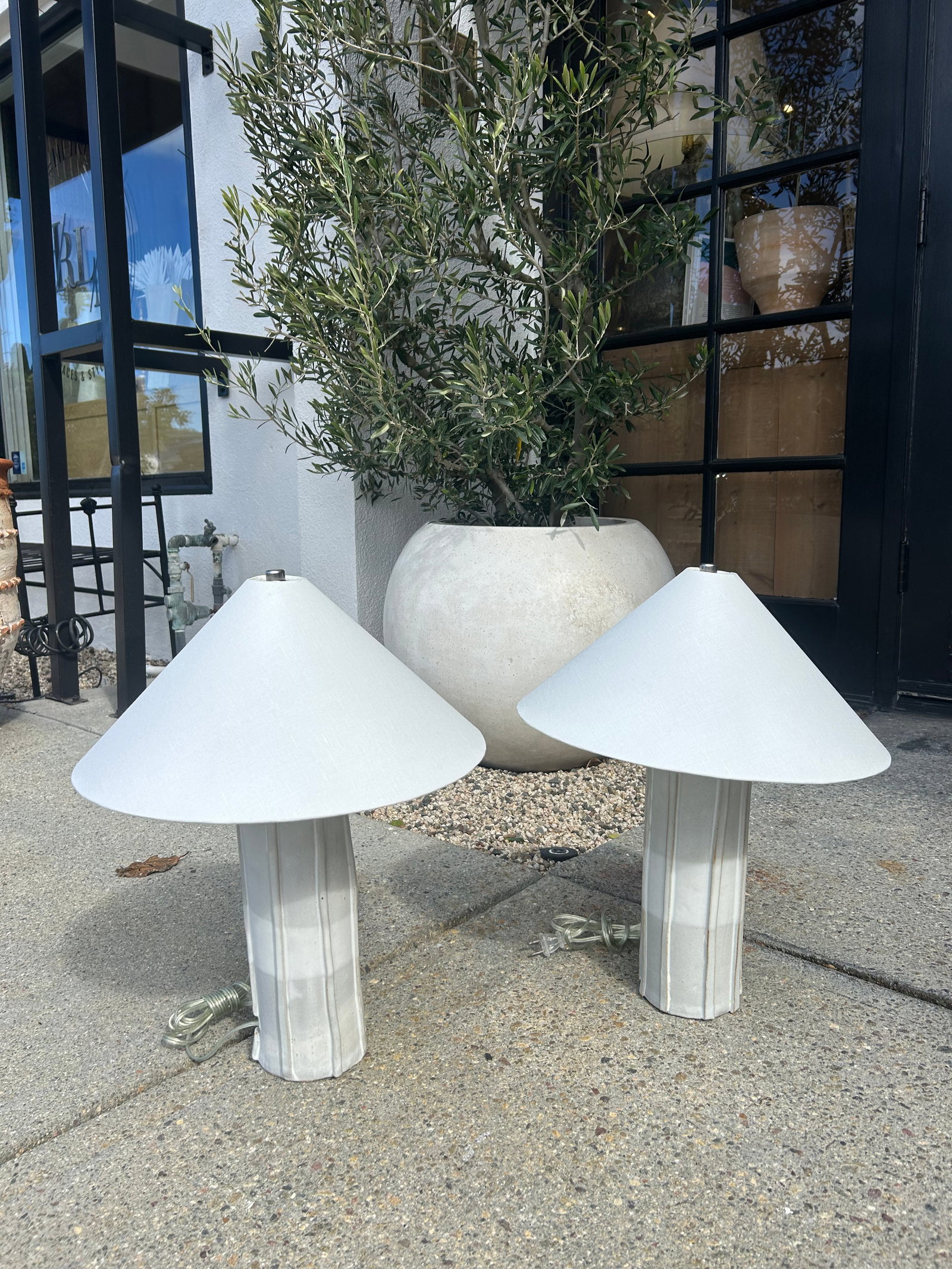 Mid 20th Century Handmade Ceramic Table Lamps by Kaimin Meehan - a Pair - 11