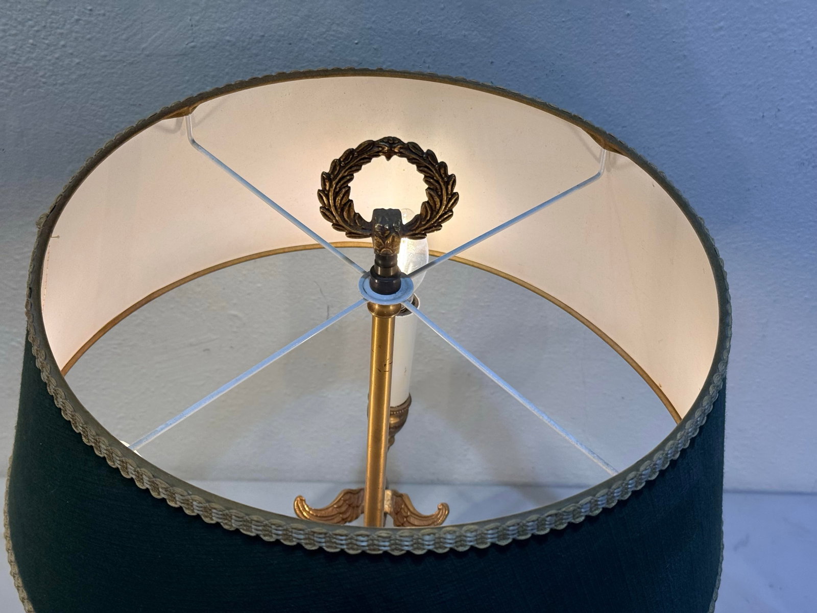 Mid 20th Centuty Swan Form French Empire Style Brass Bouilotte Table Lamp - 8