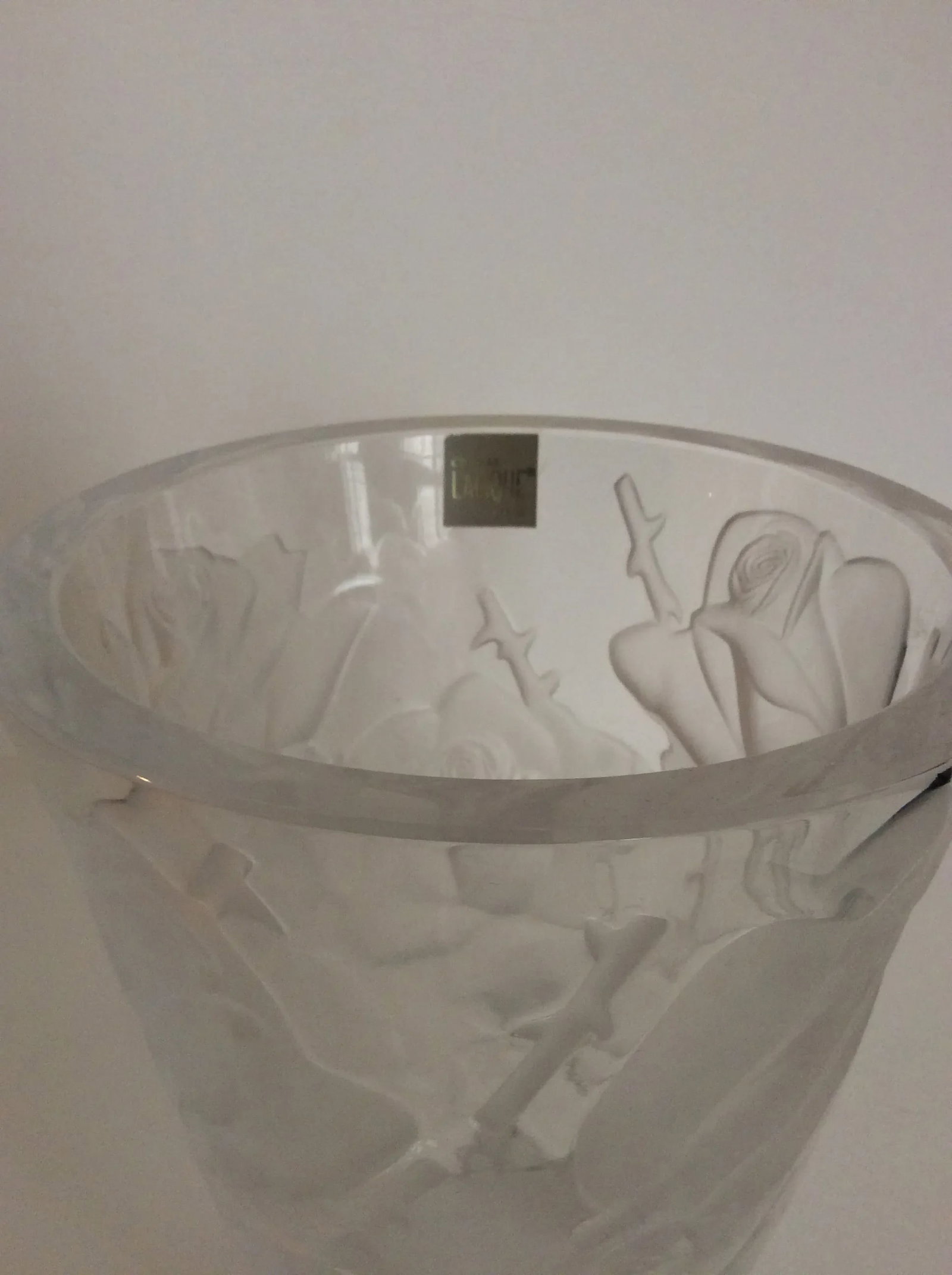 Lalique Ispahan Rose Vase - 2