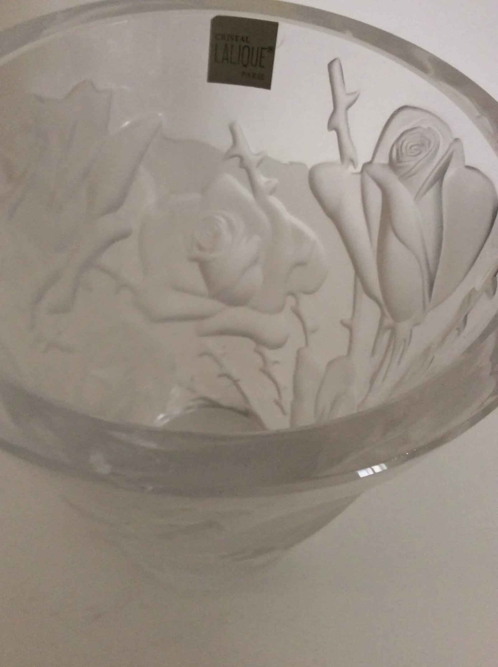 Lalique Ispahan Rose Vase - 4