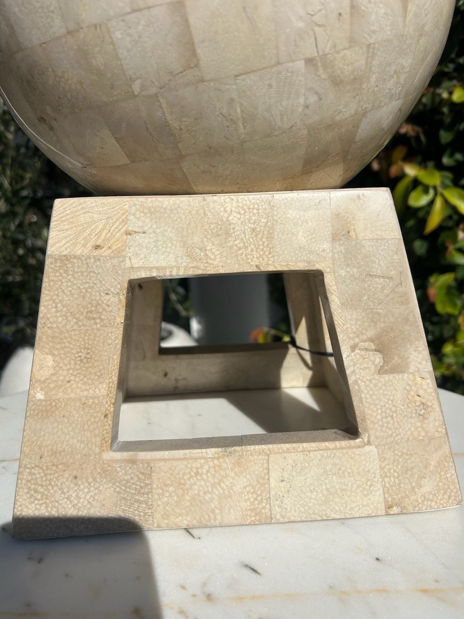Vintage Tessellated Marble Sphere on Stand in the Style of Maitland Smith - 10