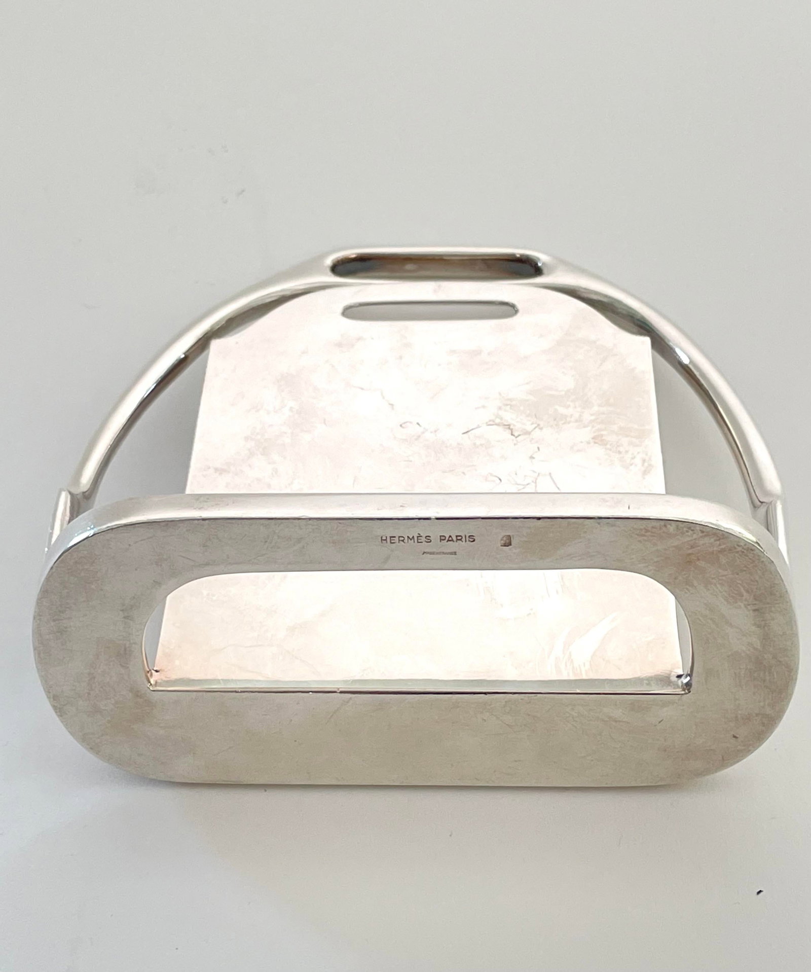 Hermes Paris Stirrup Form Frame or Card Holder Accessory - 3