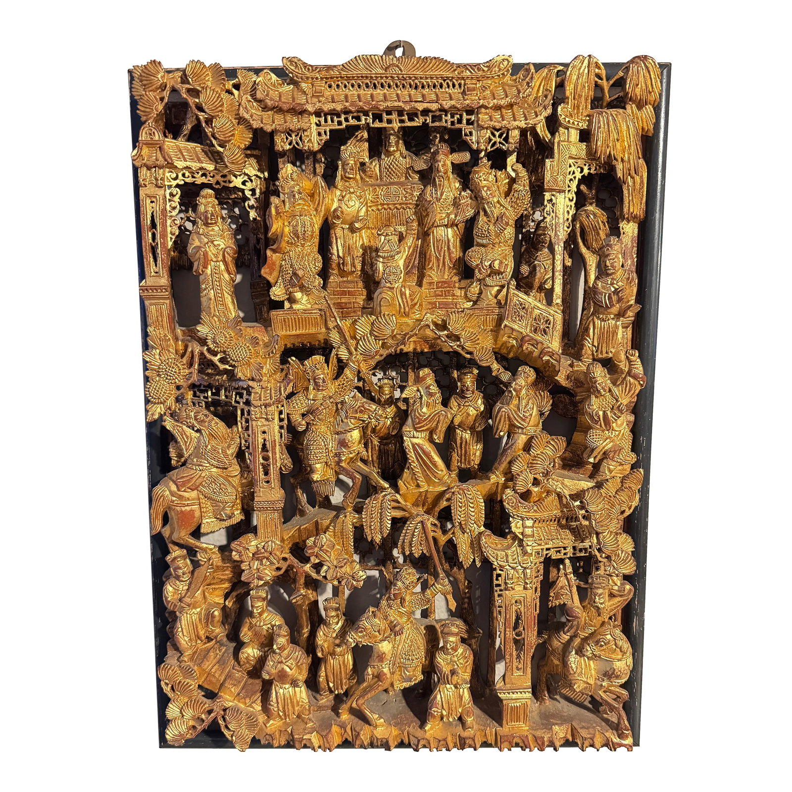 Antique Chinese Carved and Gilded Wood Panel, Often Referred to as Chaozhou Woodcarving (1 of 12)