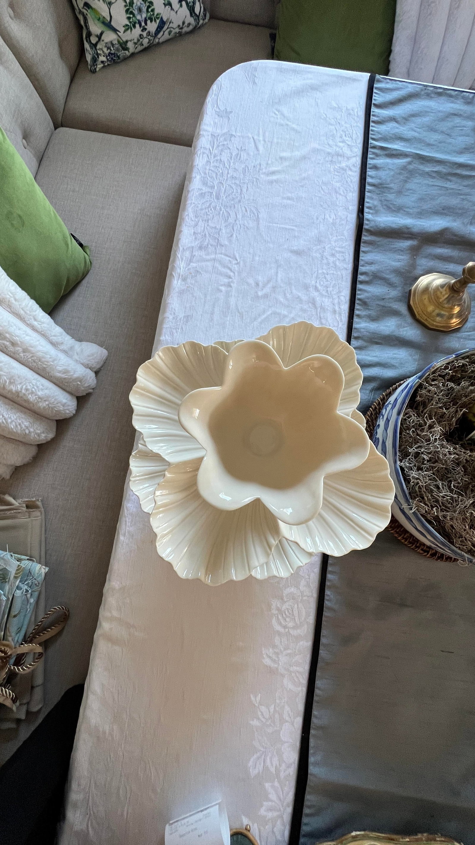1990s Thatcham Cream Ware Centerpiece Epergne - 2