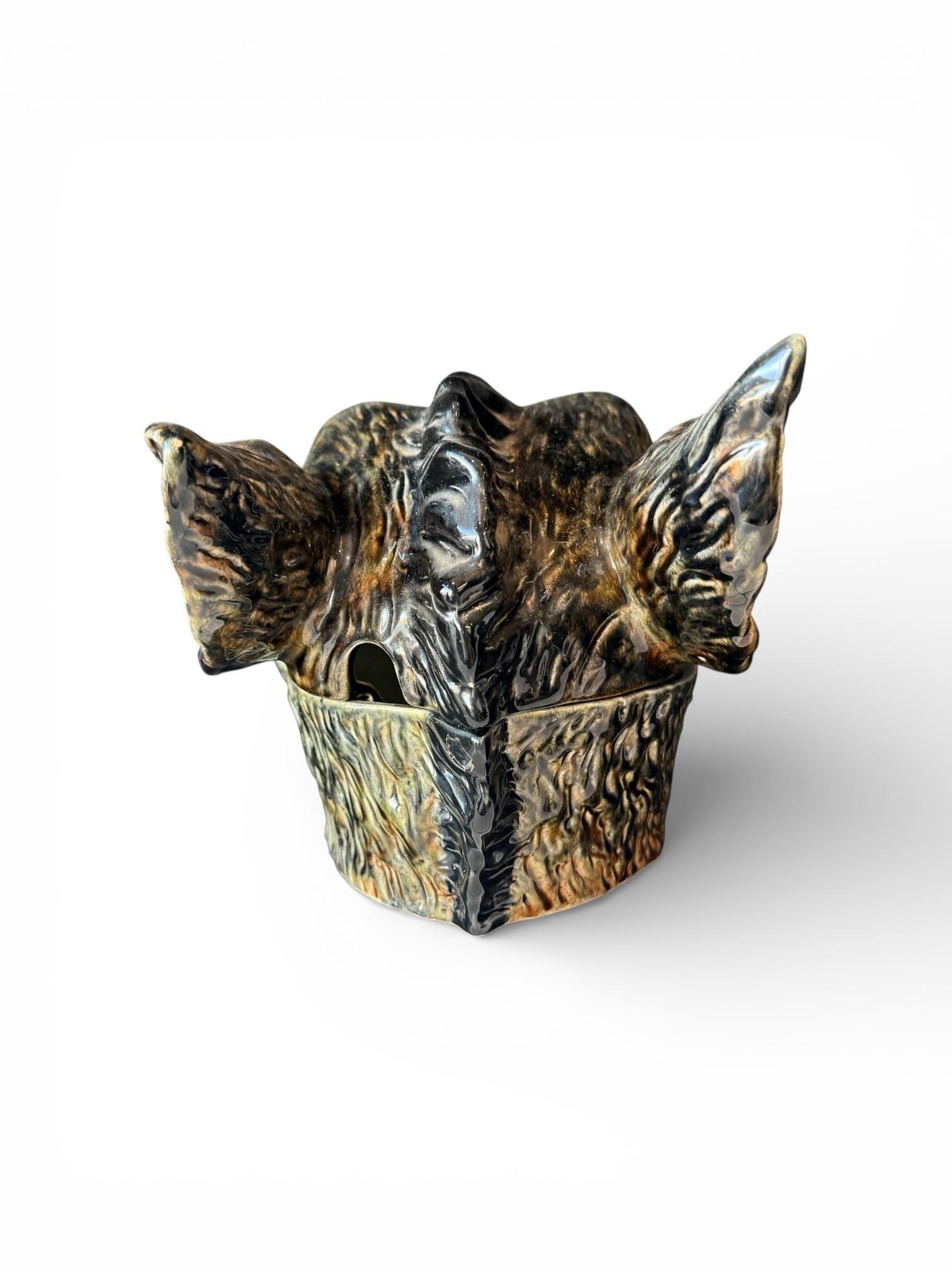 Portuguese Majolica Boar's Head Tureen, Circa 1900 - 2