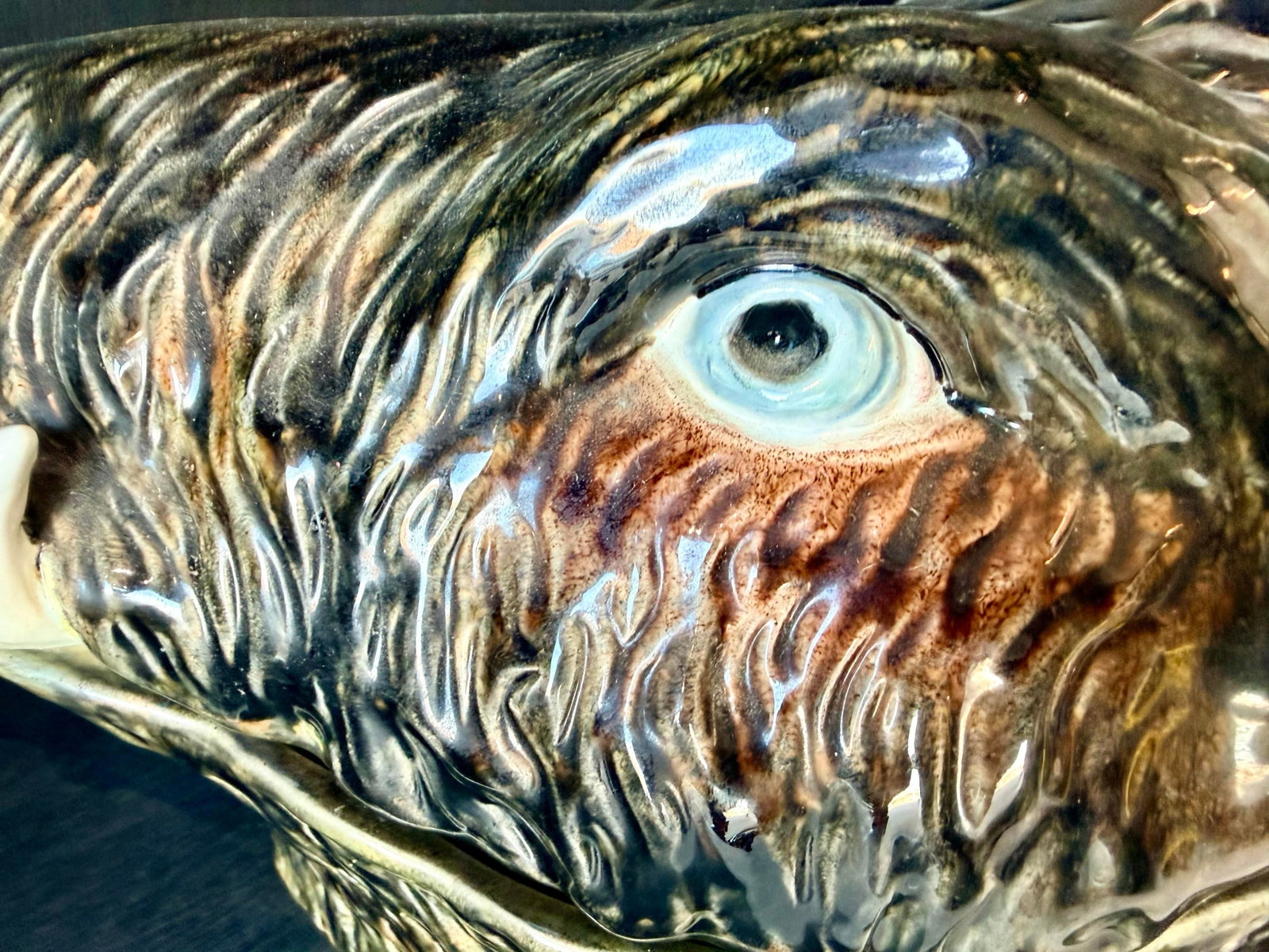 Portuguese Majolica Boar's Head Tureen, Circa 1900 - 8