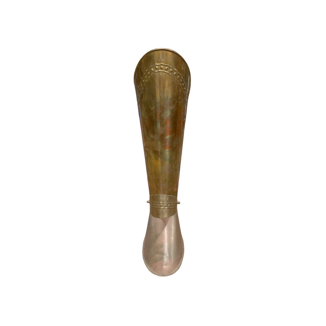 Antique Brass Riding Boot Umbrella Stand - Made in England - 3