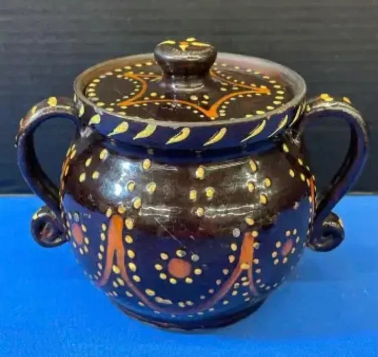 Early 21st Century Greg Schooner Redware Pottery Set- 3 Pieces - 3