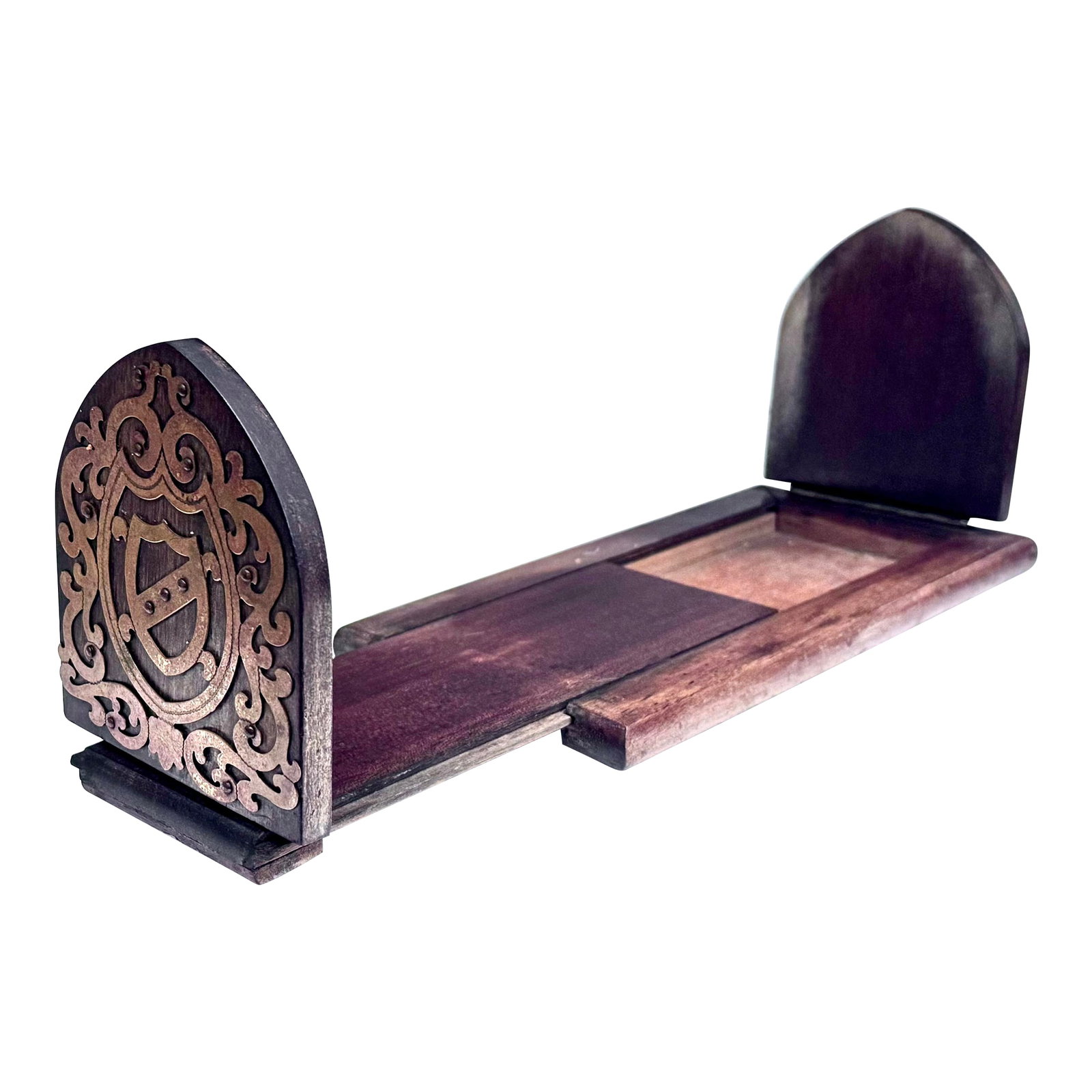Antique English Handmade Late Victorian-to-early Edwardian Extending Novel Stand With Gothic Revival (1 of 8)